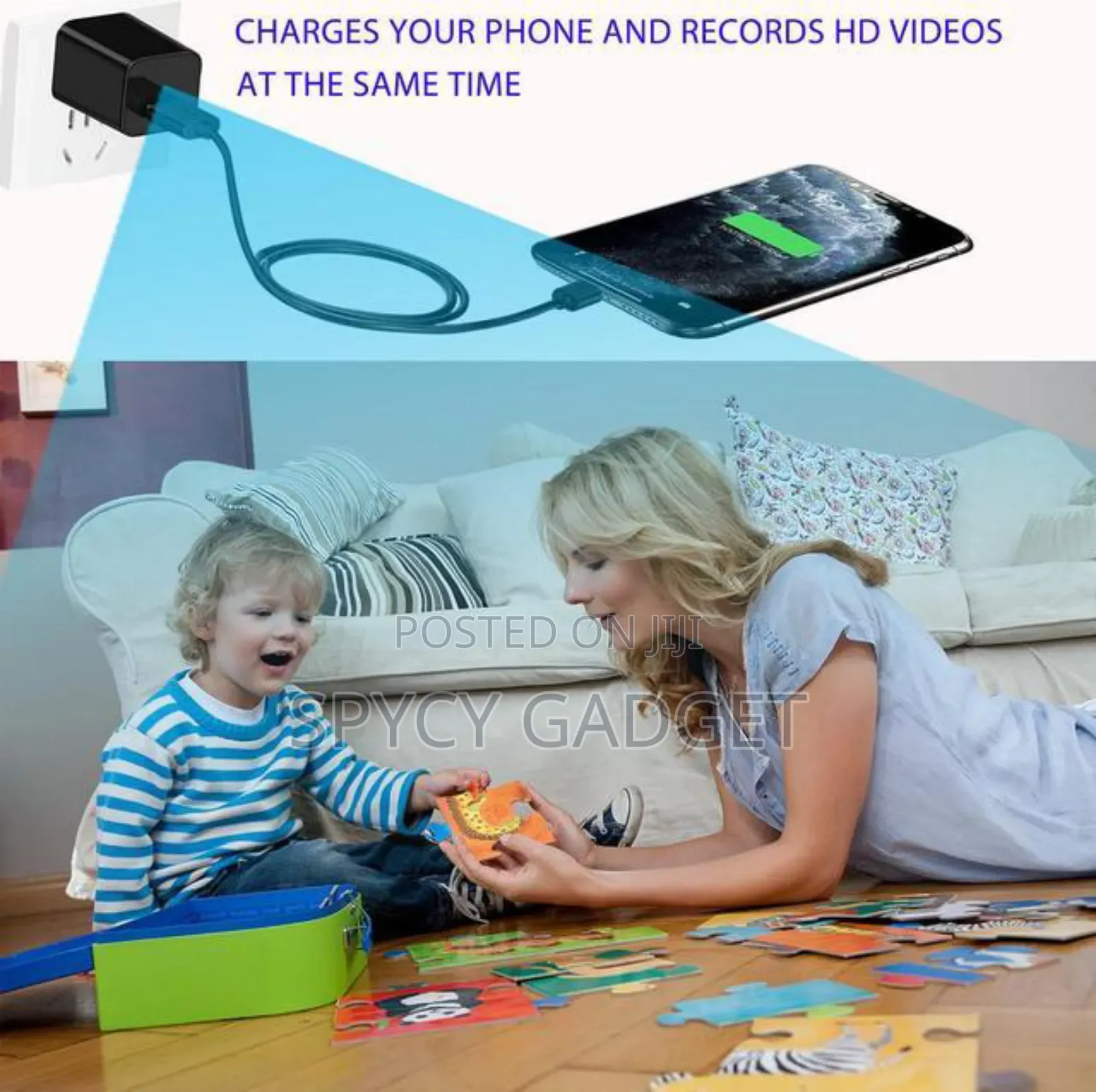 1080P HD Wifi Streaming Mini USB Wall Charger Spy Camera