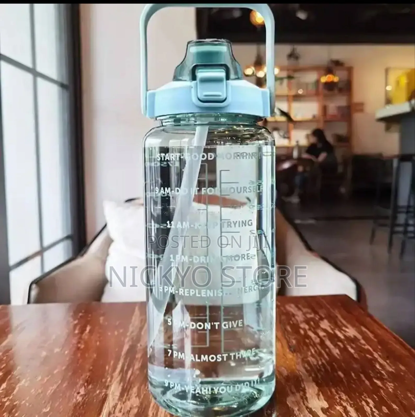 2 Liter Water Bottle With Straw Jug