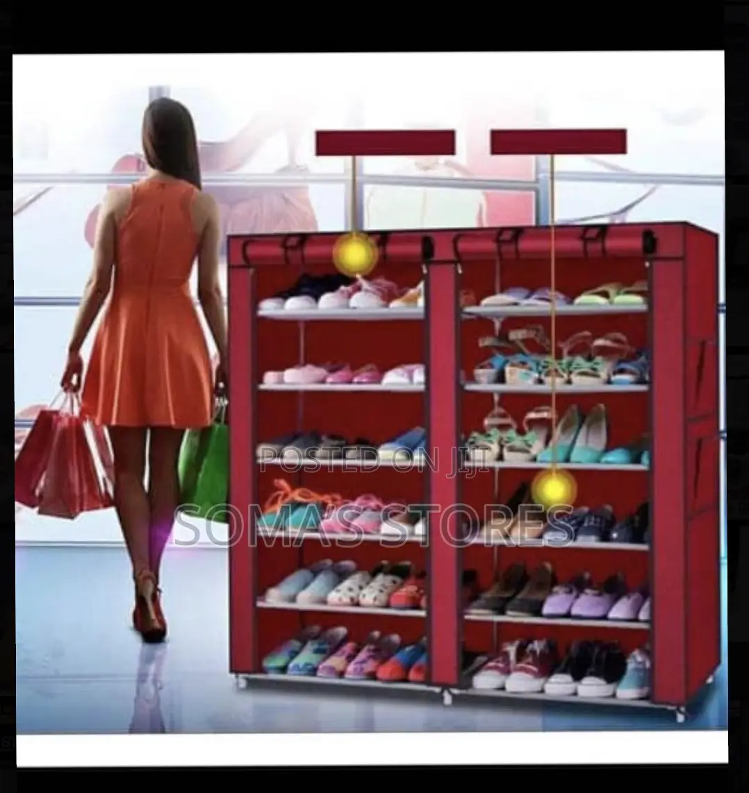12 Step Shoe Rack With Cover