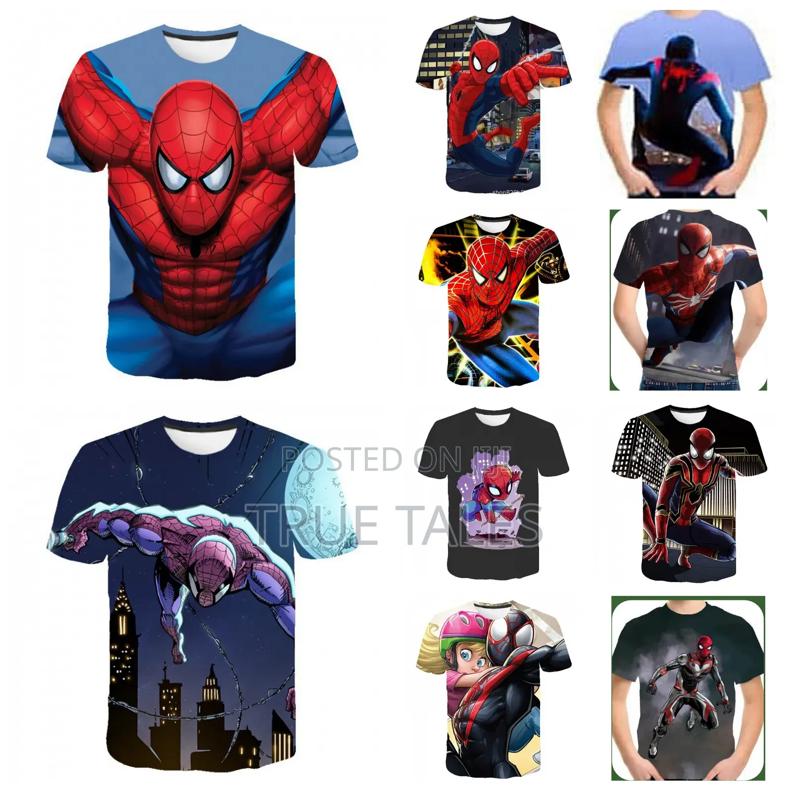 Mixed Cartoon Character Unisex T-shirt Tops Ages 2to18 Years
