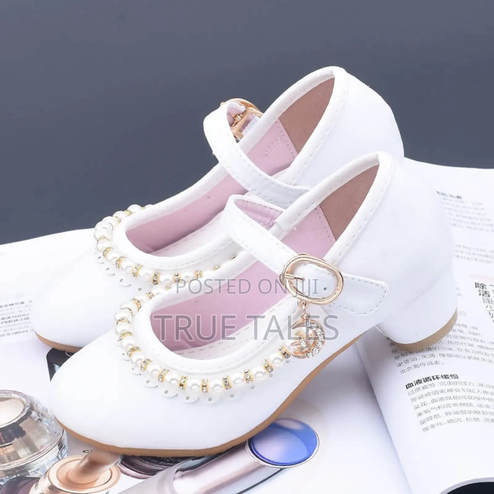 High Quality Beaded Girl's Low Heels Party Shoes Size 25to37