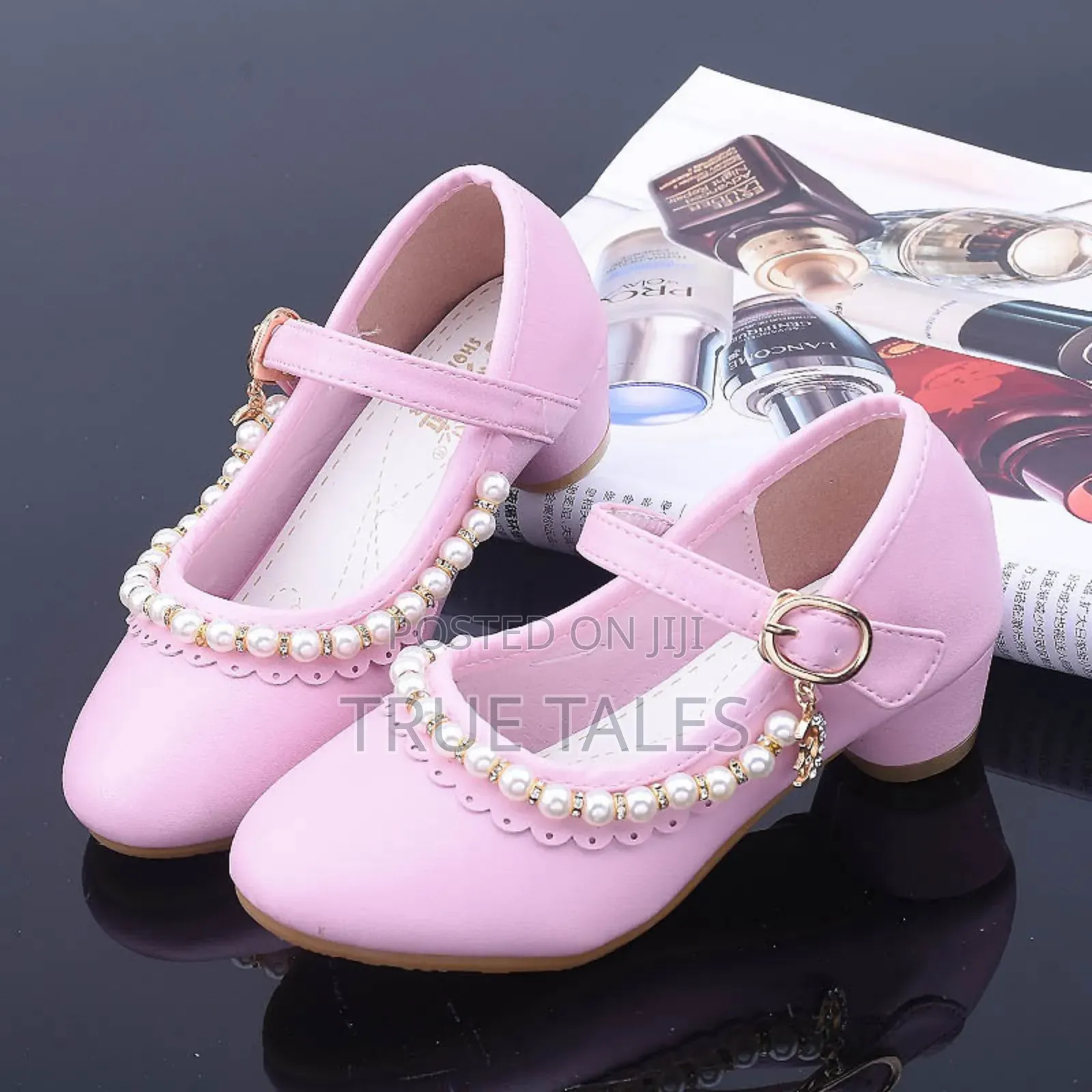 High Quality Beaded Girl's Low Heels Party Shoes Size 25to37