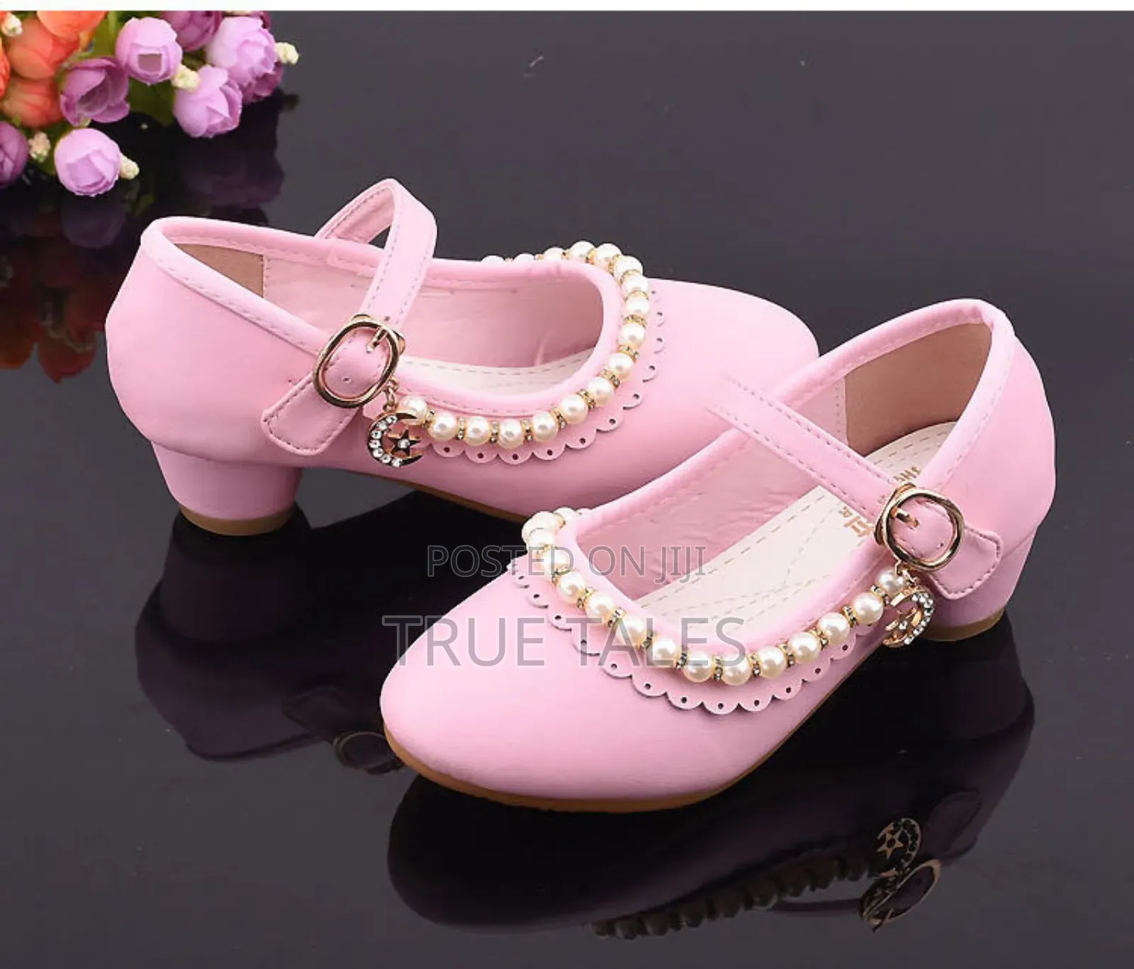 High Quality Beaded Girl's Low Heels Party Shoes Size 25to37