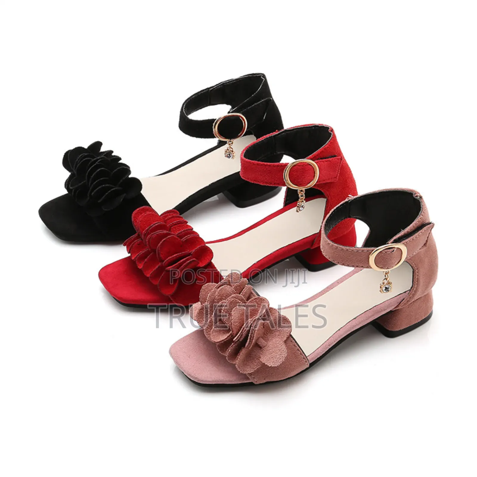 Girl's Suede Flower Sandals Sizes 25 To 37