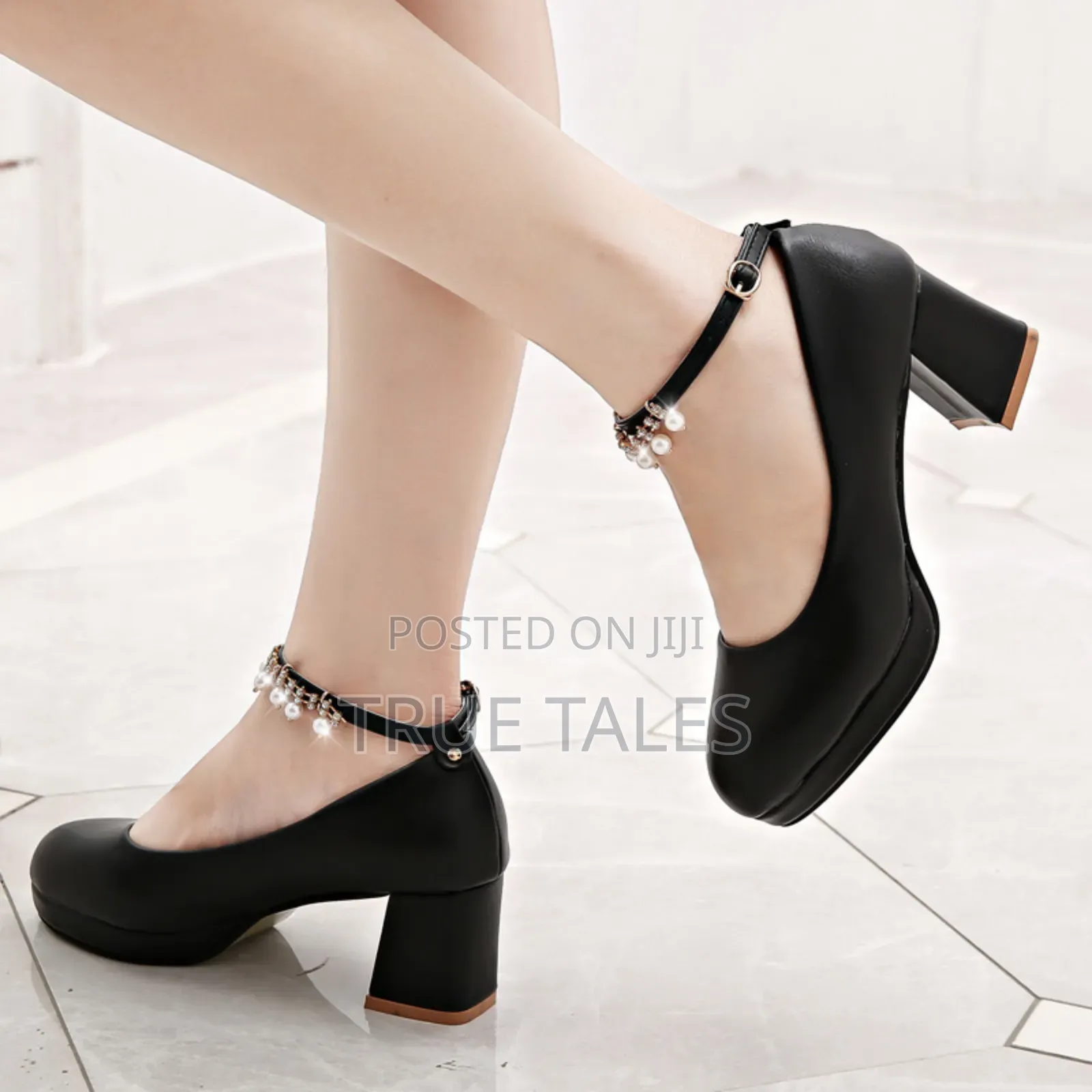 Ladies Beads And Stone Embellished Pump Shoes