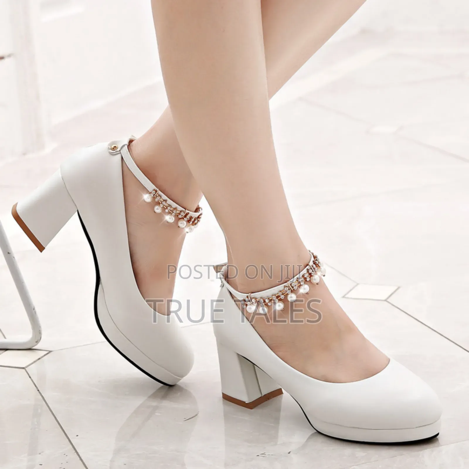 Ladies Beads And Stone Embellished Pump Shoes