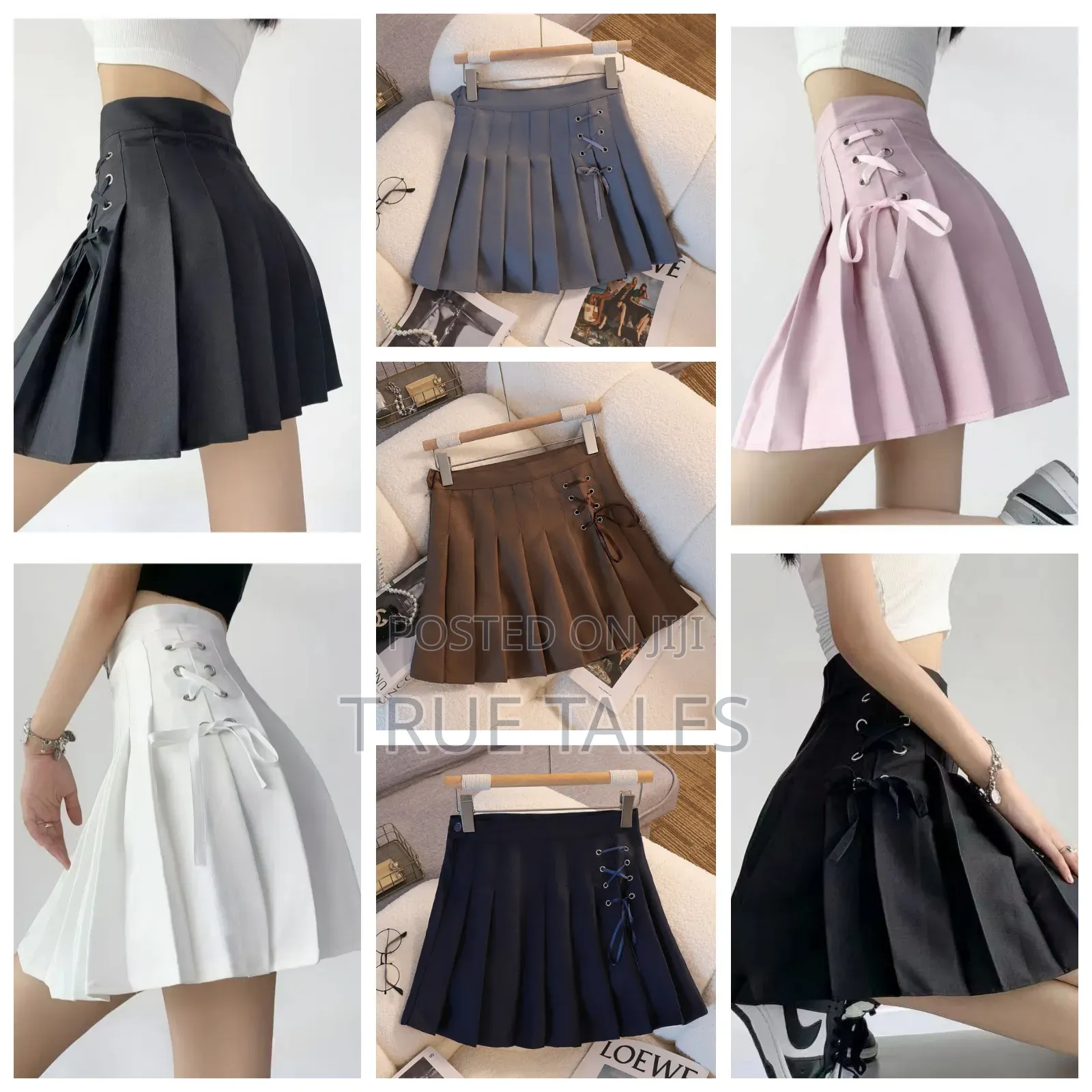 Ladies Short Skirts With Side Bow Knots