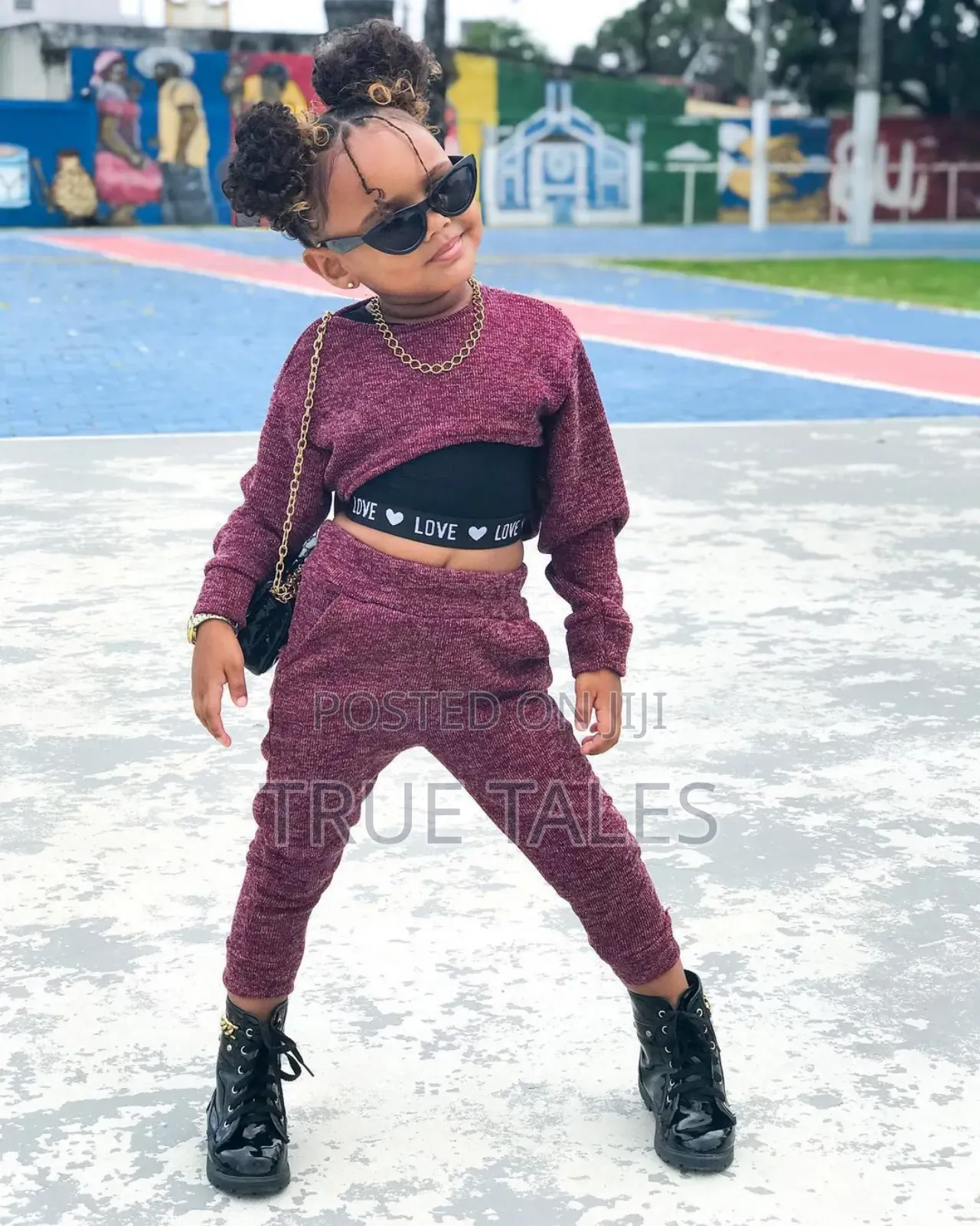 Girl's Love Joggers Set