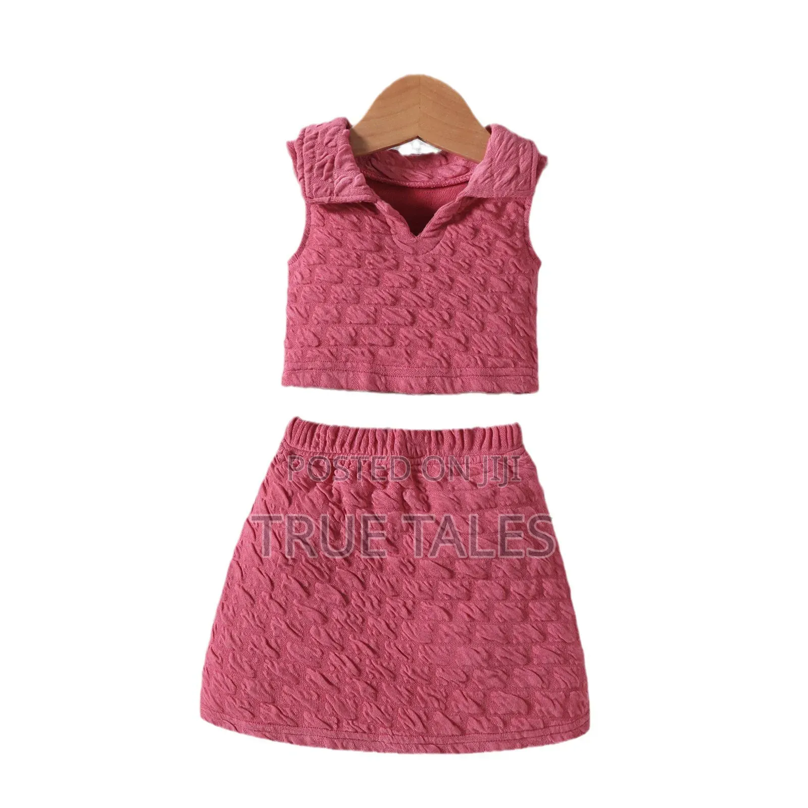 Turkey Girl's Crop Top and Short Skirt Set
