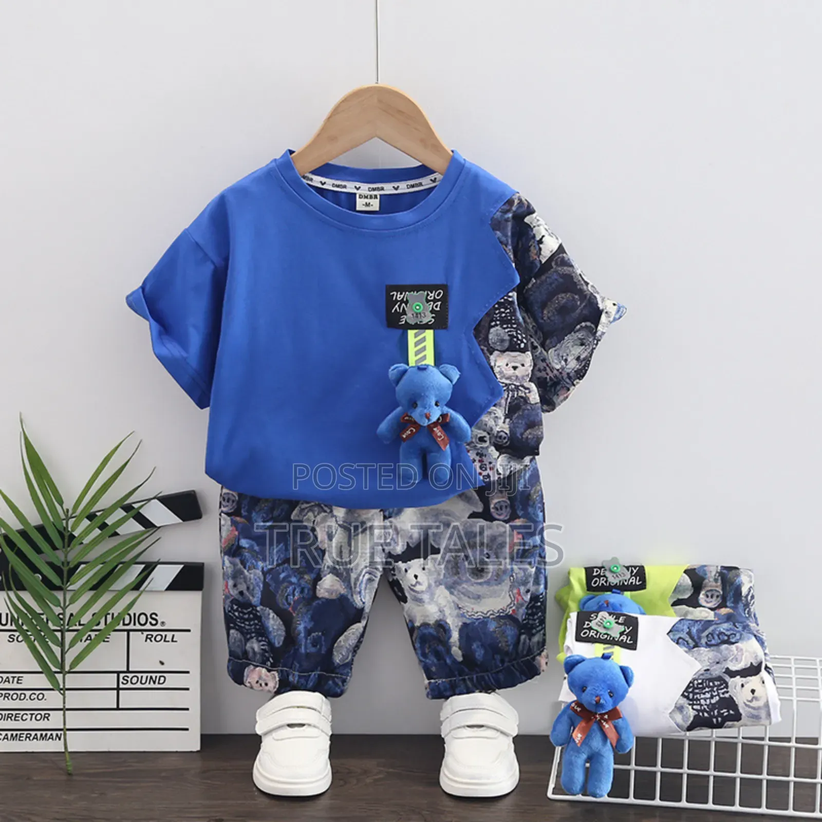 Toddler Boy's Bear Shirt and Shorts Set
