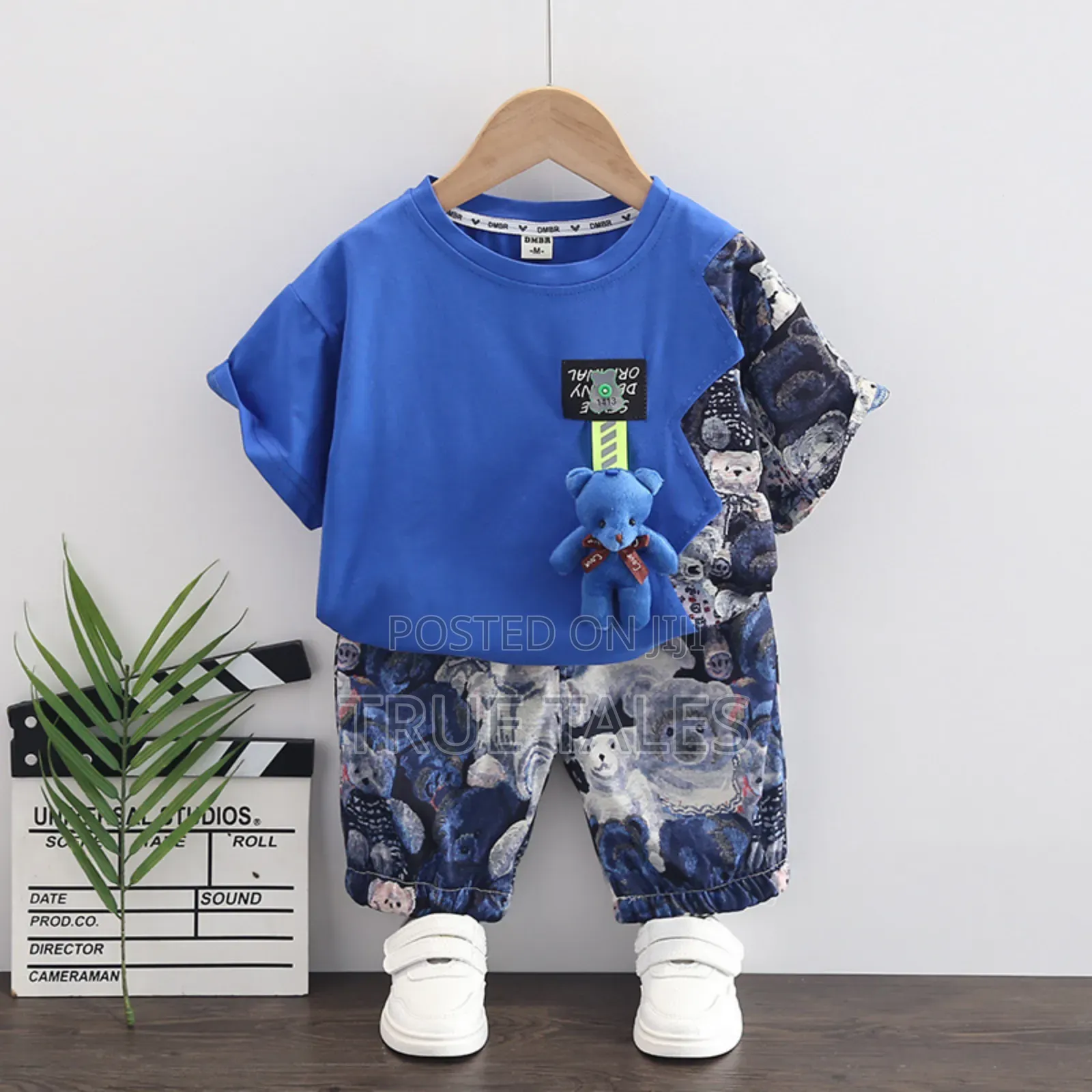 Toddler Boy's Bear Shirt and Shorts Set