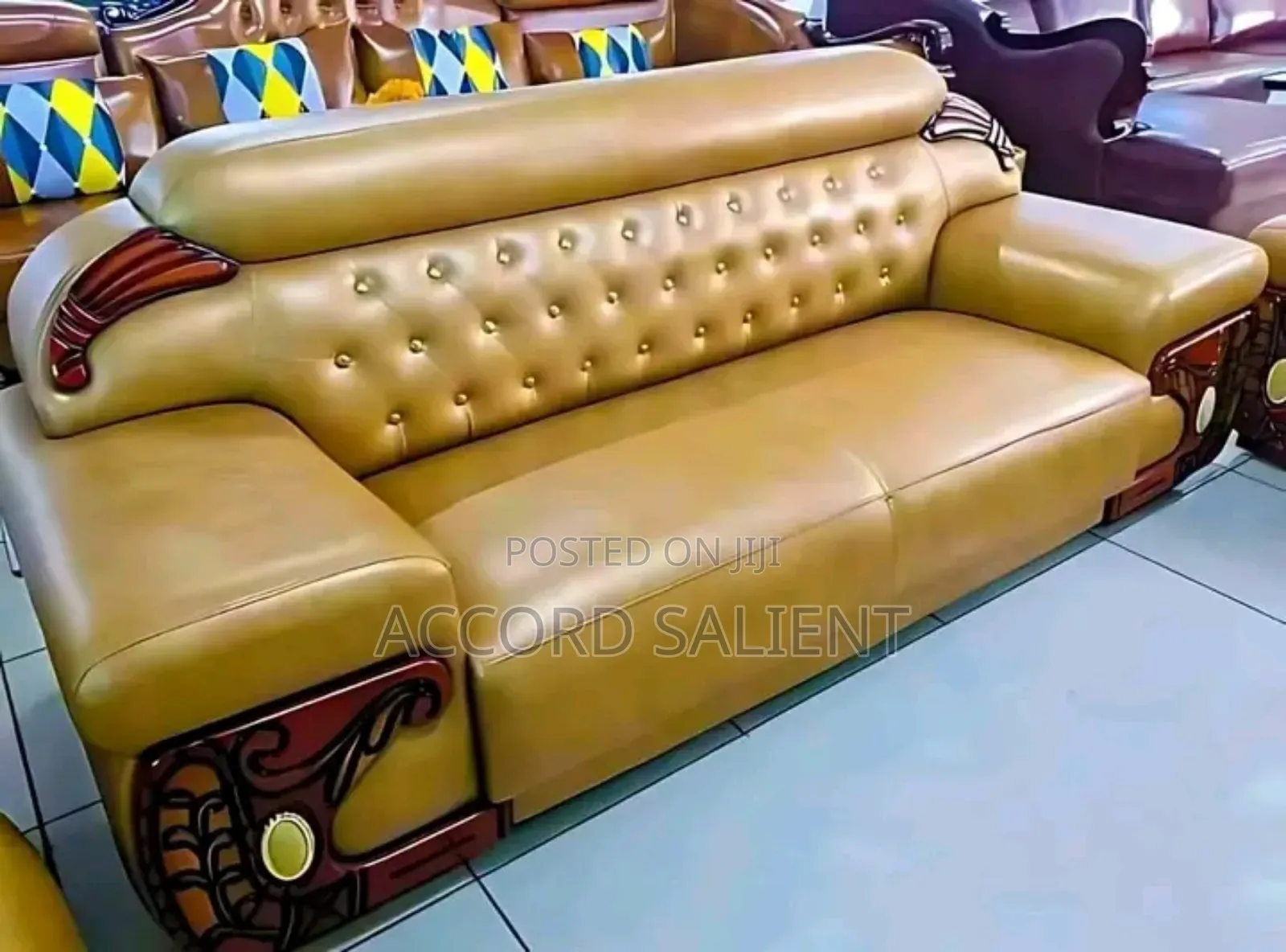 Complete Set of 7 Seater Designer Leather Sofa