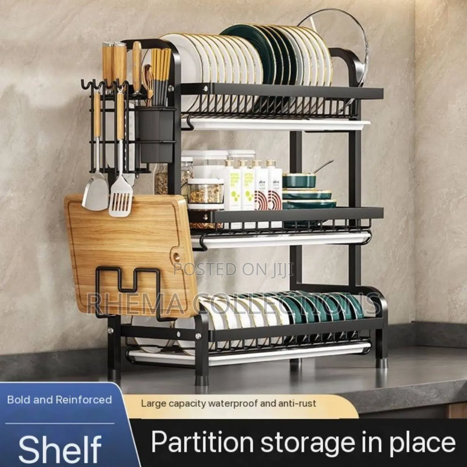 Quality Stainless Steel 3 Step Dish Rack