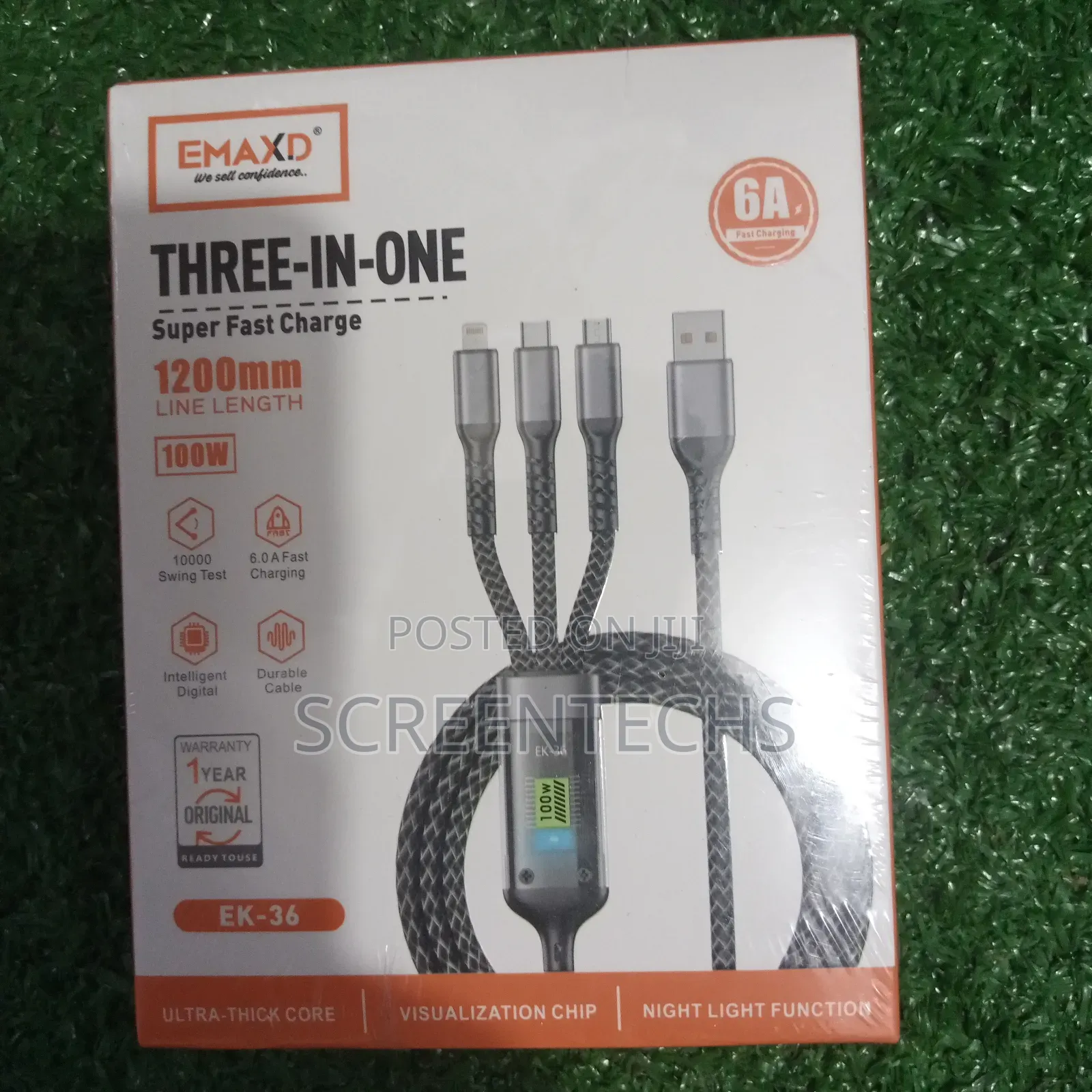 3-in-1 Usb/Type-C/iPhone Fast Charging Cord