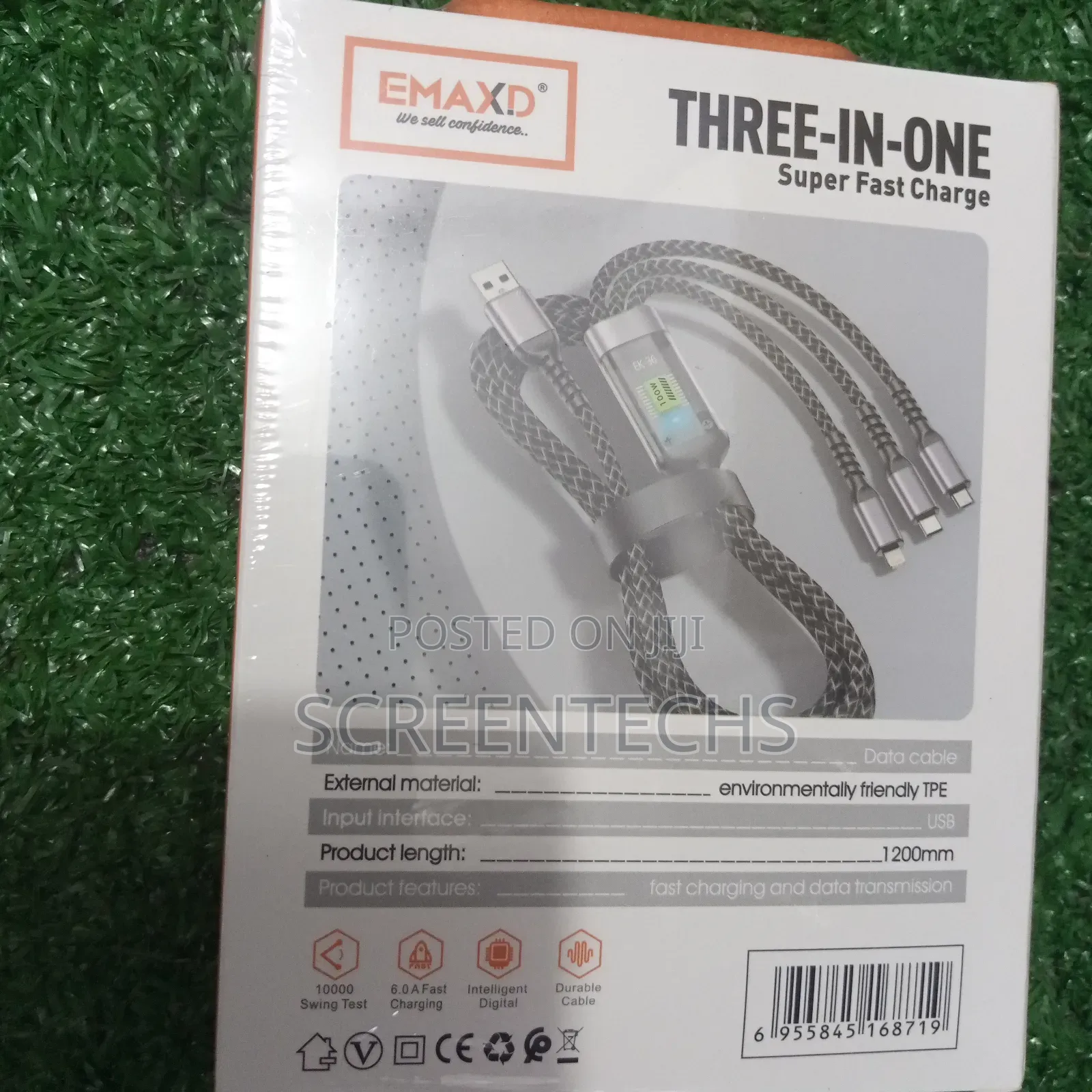 3-in-1 Usb/Type-C/iPhone Fast Charging Cord