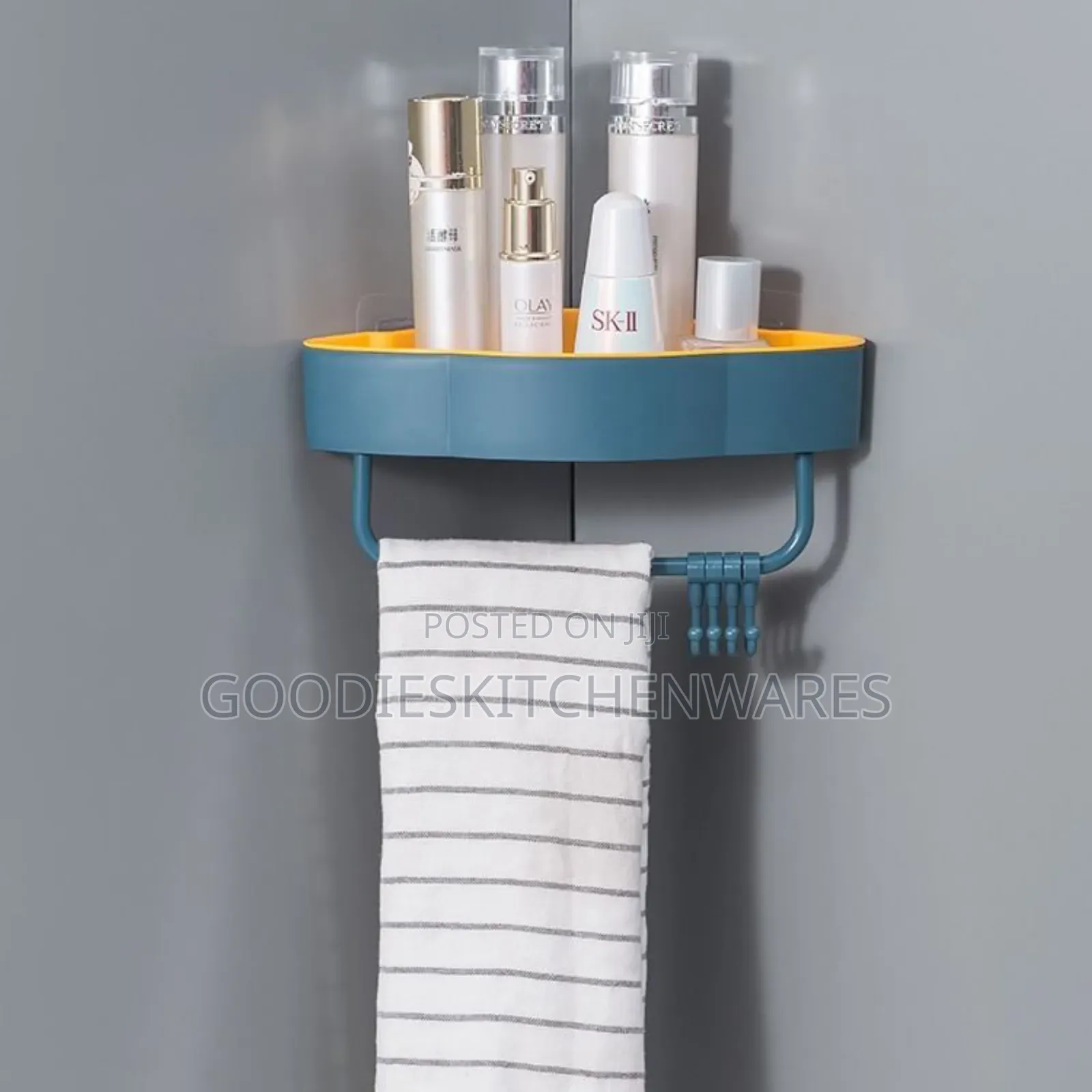 Wall Mounted Bathroom Rack With Towel Hanger and Hooks