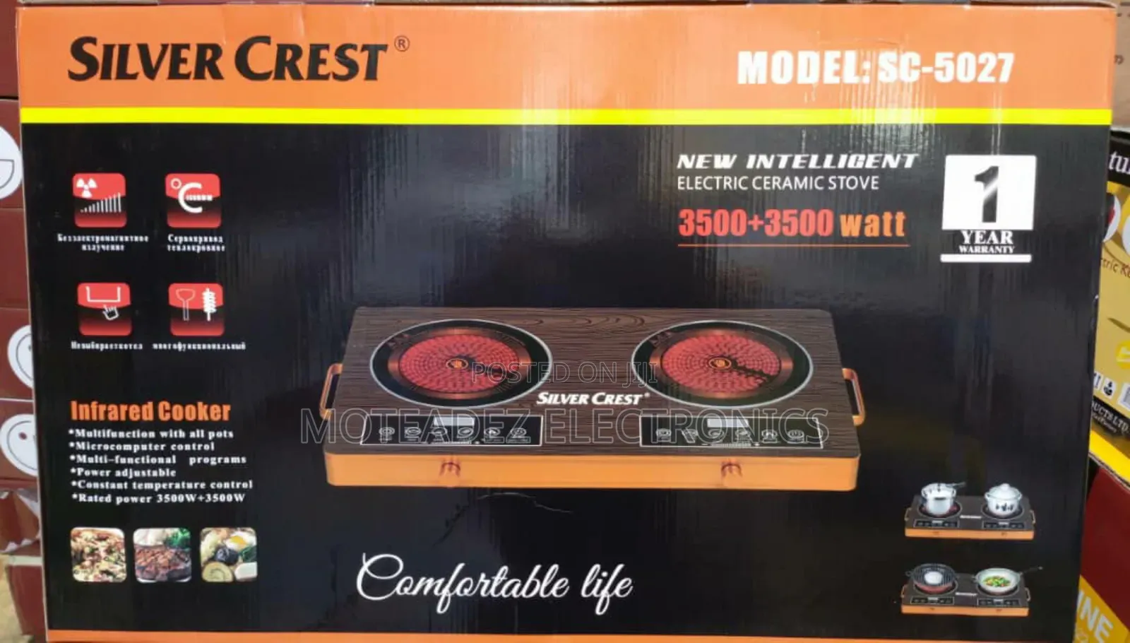 Silver Crest 2 Face (3500w) Ceramic Digital Infrared Cooker/Hotplate