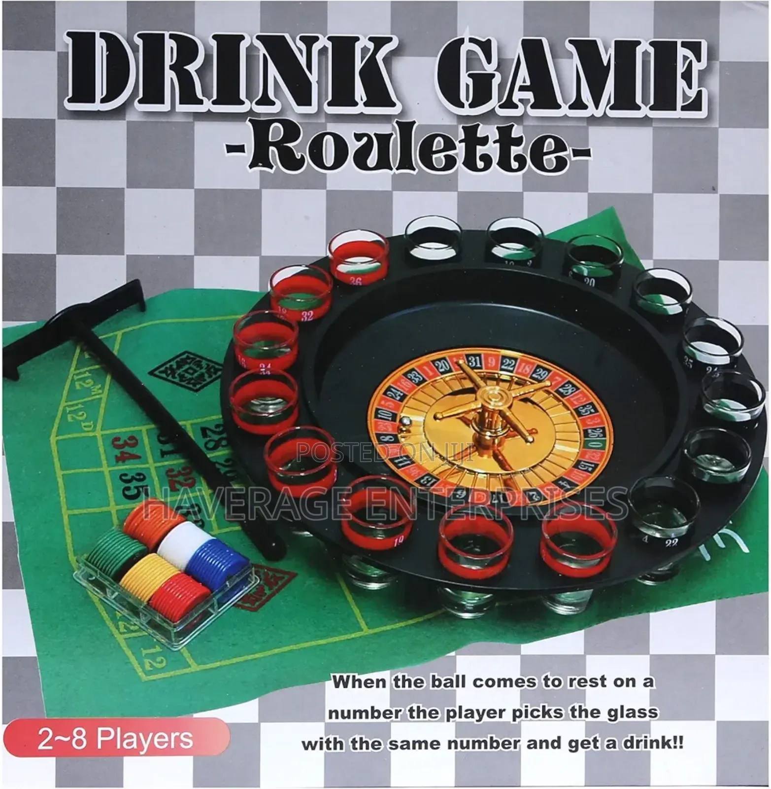 Shot Cup With Roulette Drinking Game Set