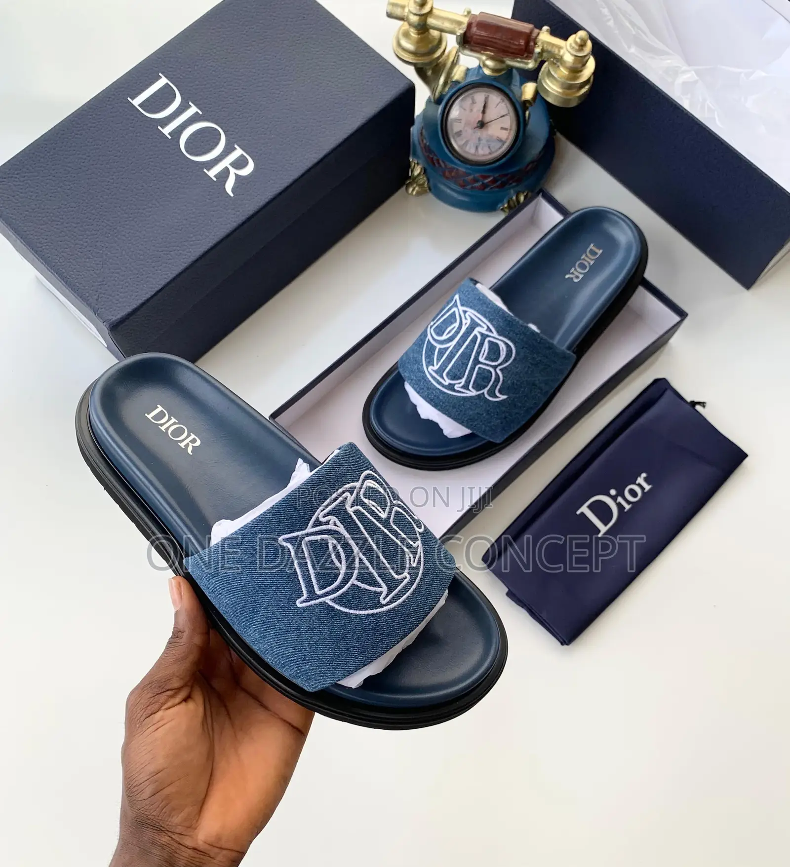 Luxury Christian Dior Aqua Slides
