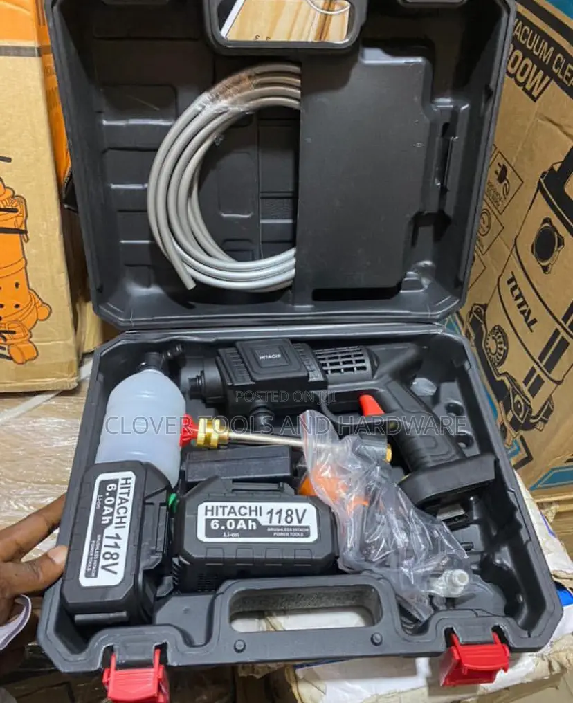 Lithium Ion Battery Powered 118V Hitachi Pressure Washer