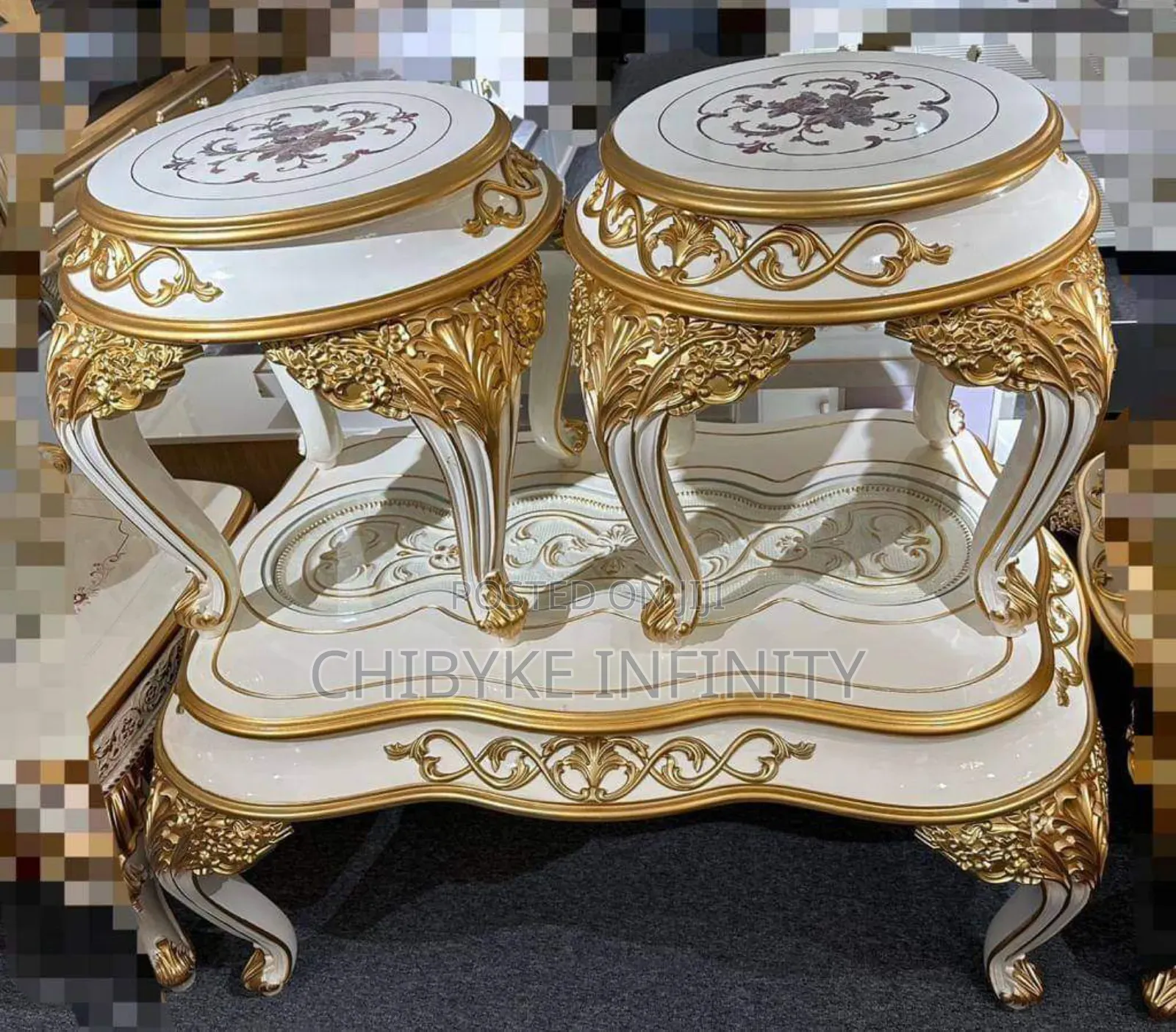 Brand New and Imported Center Table With Two Side Stool