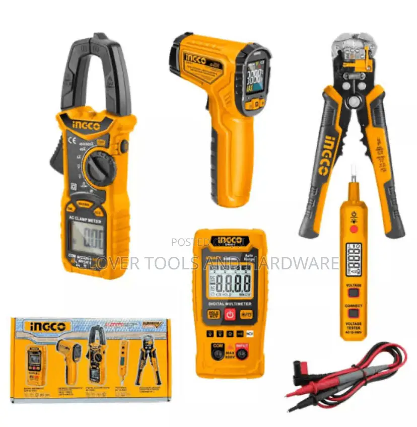 Ingco Clamp Meter Multimeter Test Pencil Combo Set Kit