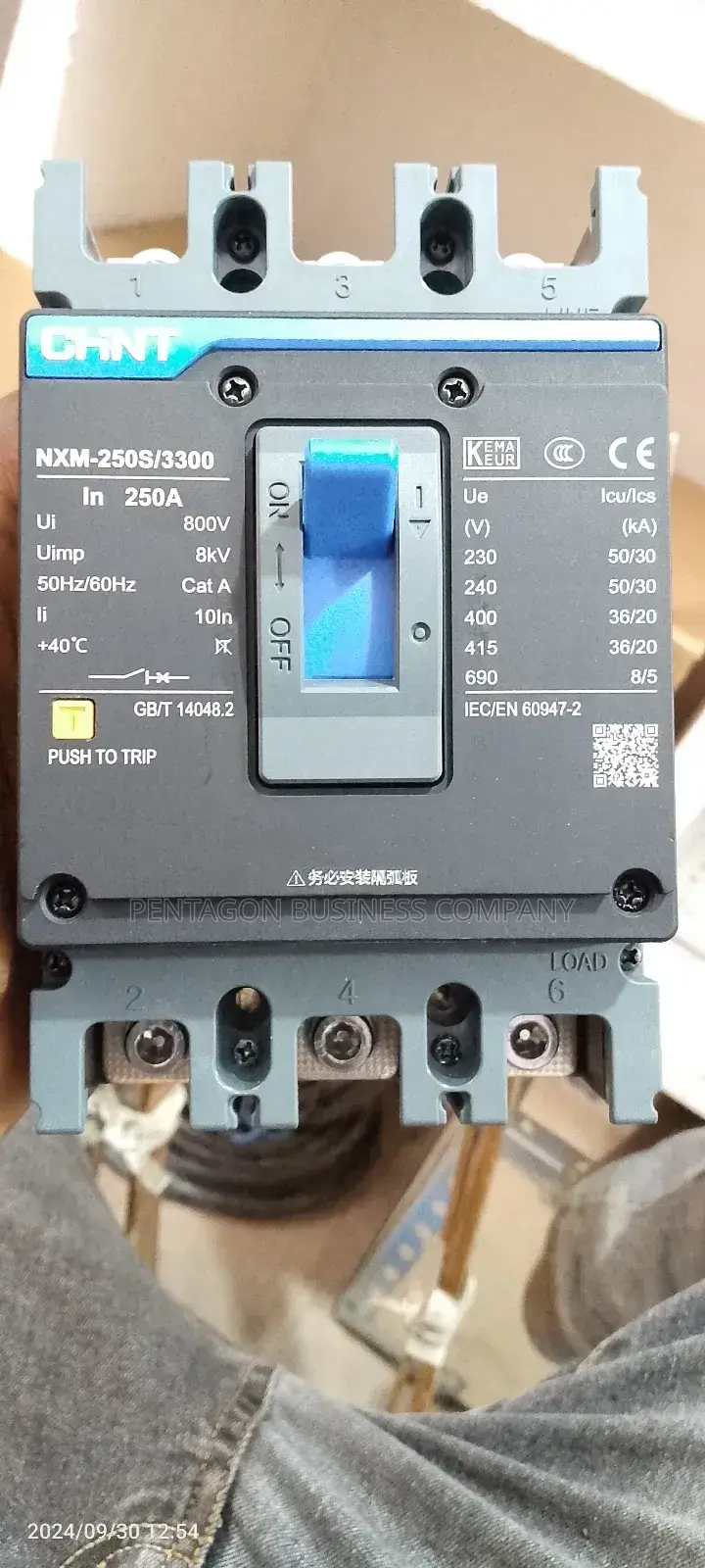 250ahms 3pole Chint McCb Breaker