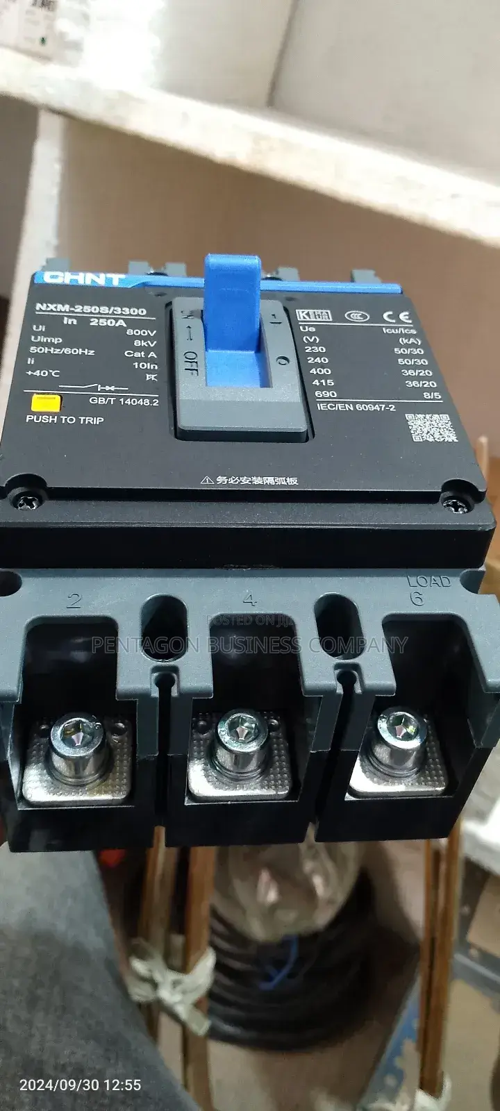 250ahms 3pole Chint McCb Breaker