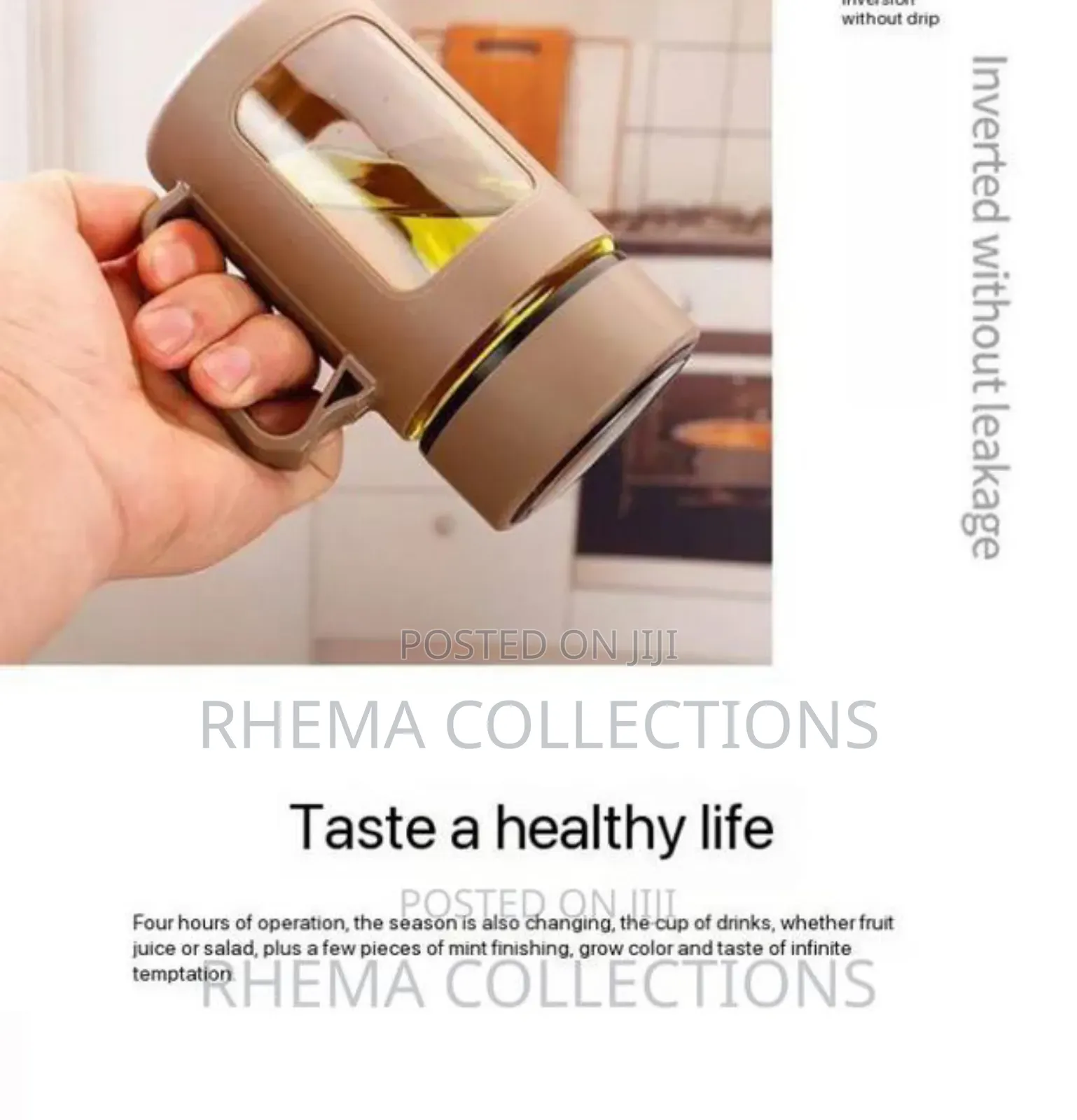 500ml Insulated Handle Glass Cup