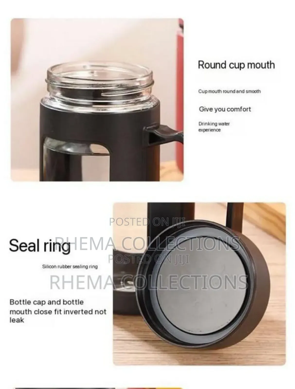 500ml Insulated Handle Glass Cup