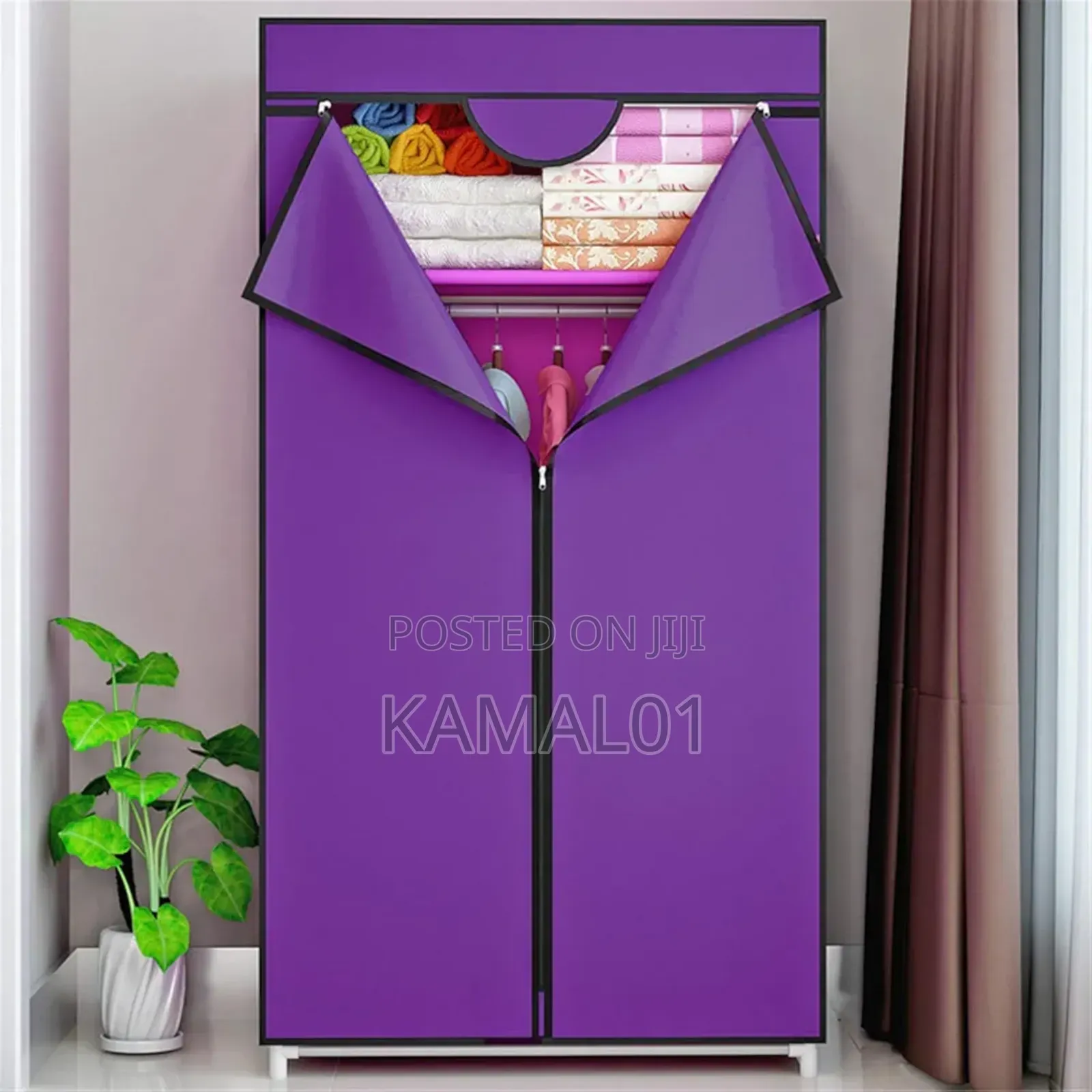 Portable Wardrobe Closet Organizer With Non-Woven Fabric