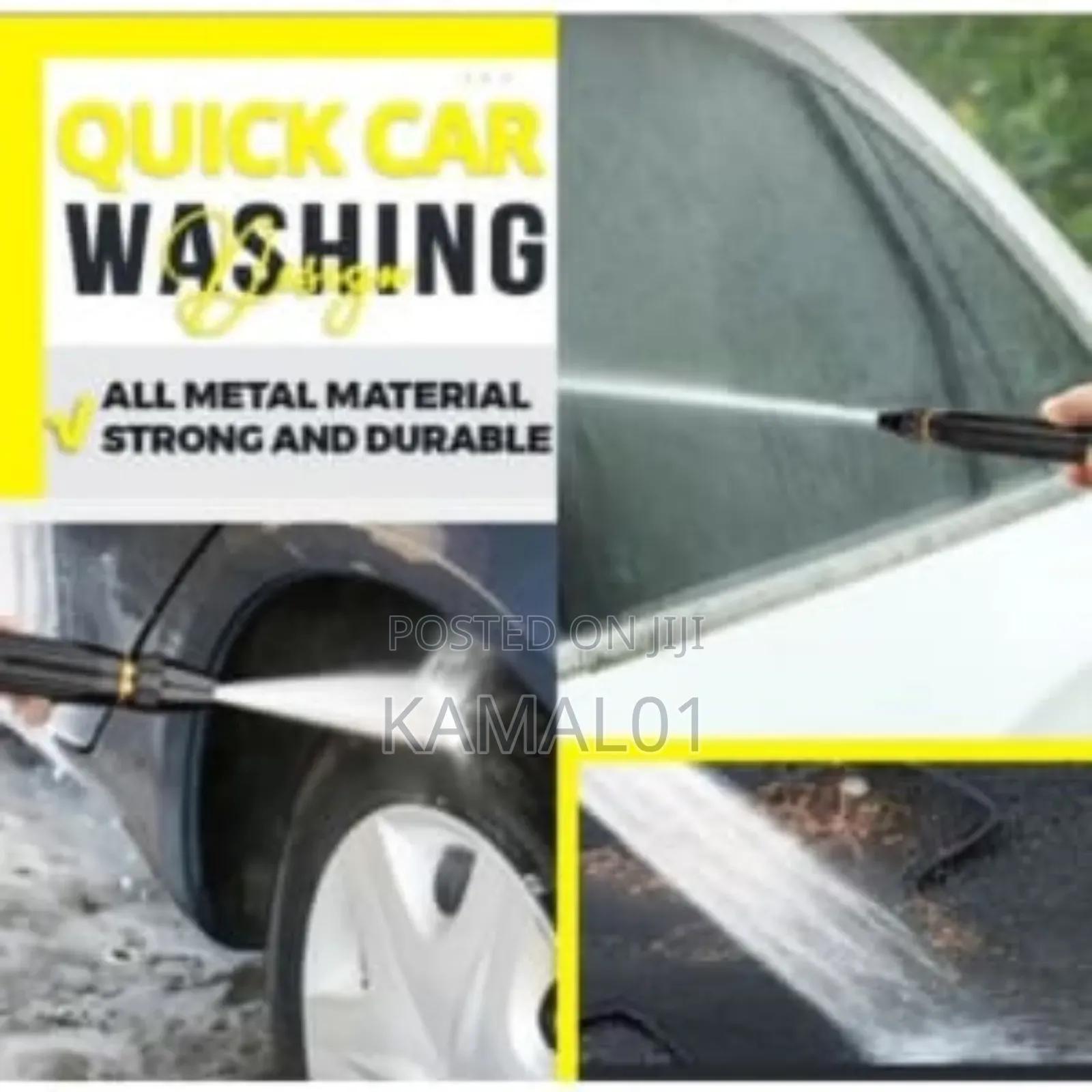 3 In1 High Pressure Water Metal Garden Nozzle Car Washing