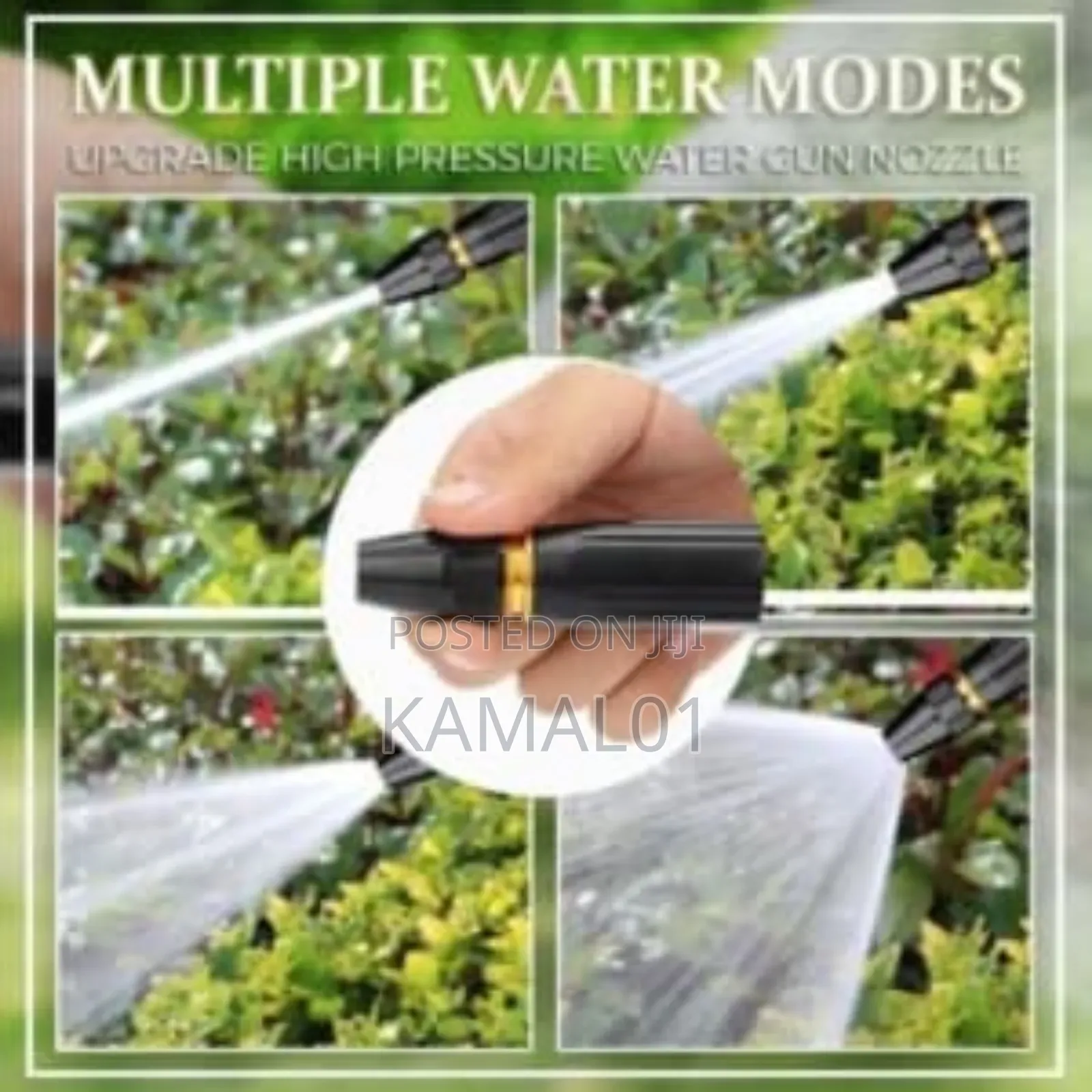 3 In1 High Pressure Water Metal Garden Nozzle Car Washing