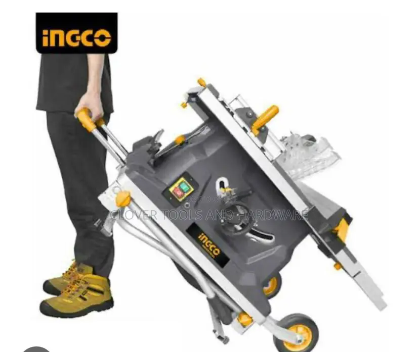Ingco Table Saw With Foldable Wheel Stand Laser 10" 254mm
