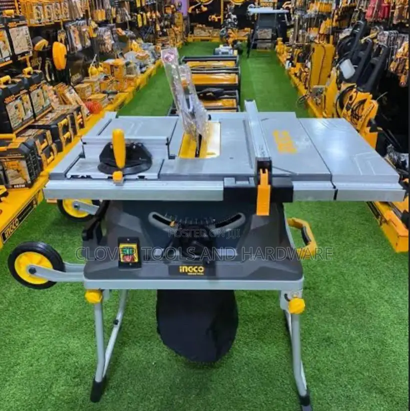 Ingco Table Saw With Foldable Wheel Stand Laser 10" 254mm