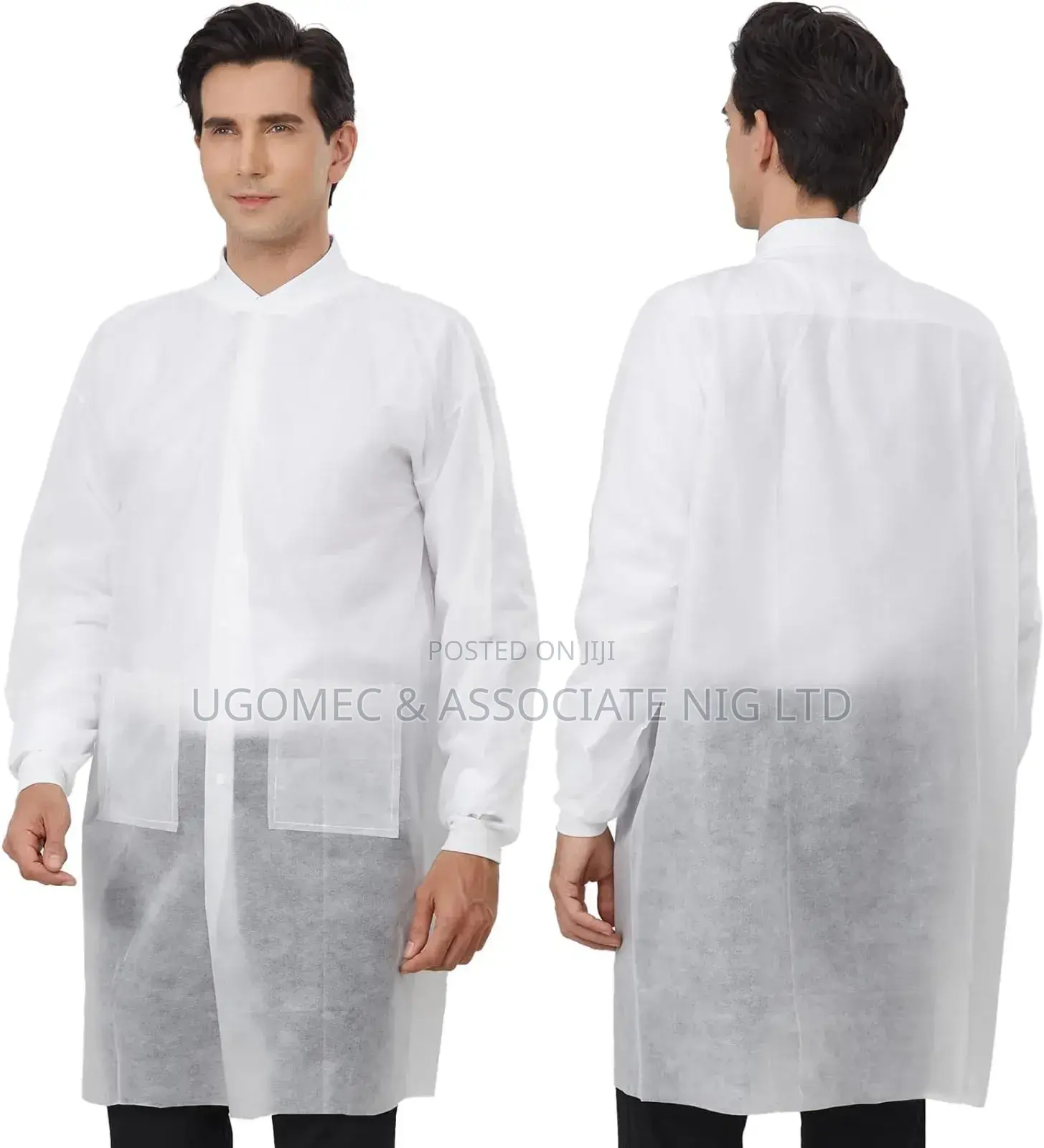 Pack of 10 Durable White Disposable Lab Coats