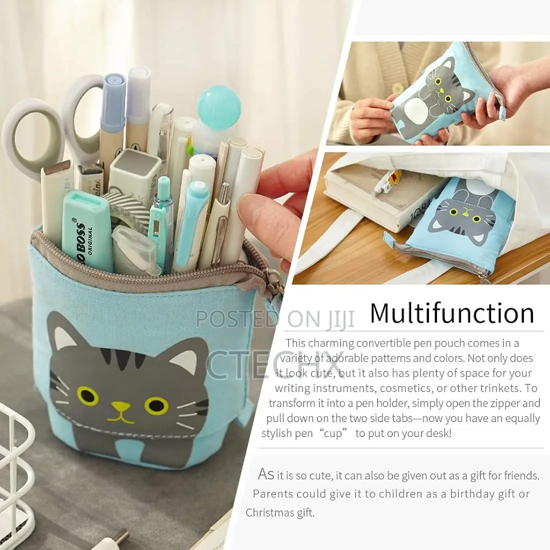 Transformer Cute Cat Pouch Store Pen/Pencil / Cosmetics Case