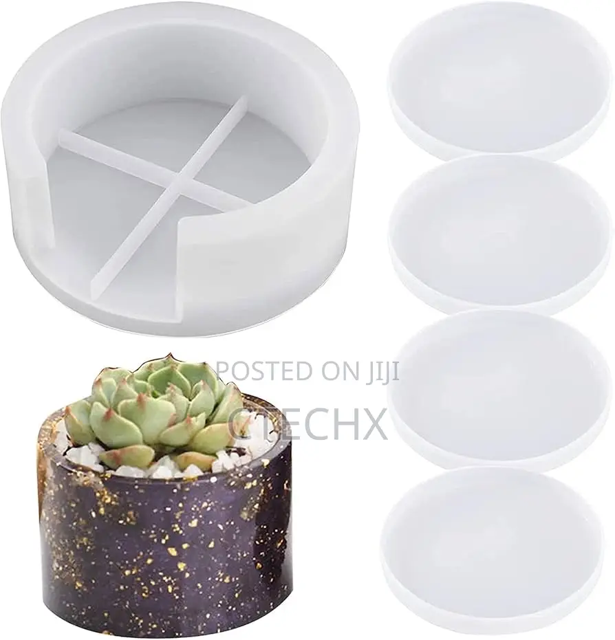 4 PCS Coaster Resin Molds