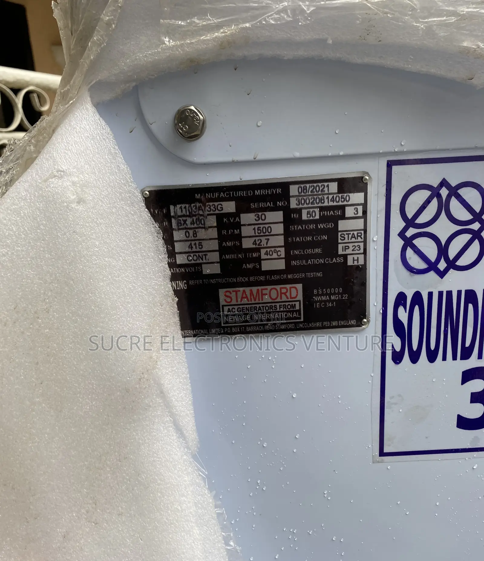 Brand New Perkins 30kva Soundproof Generator