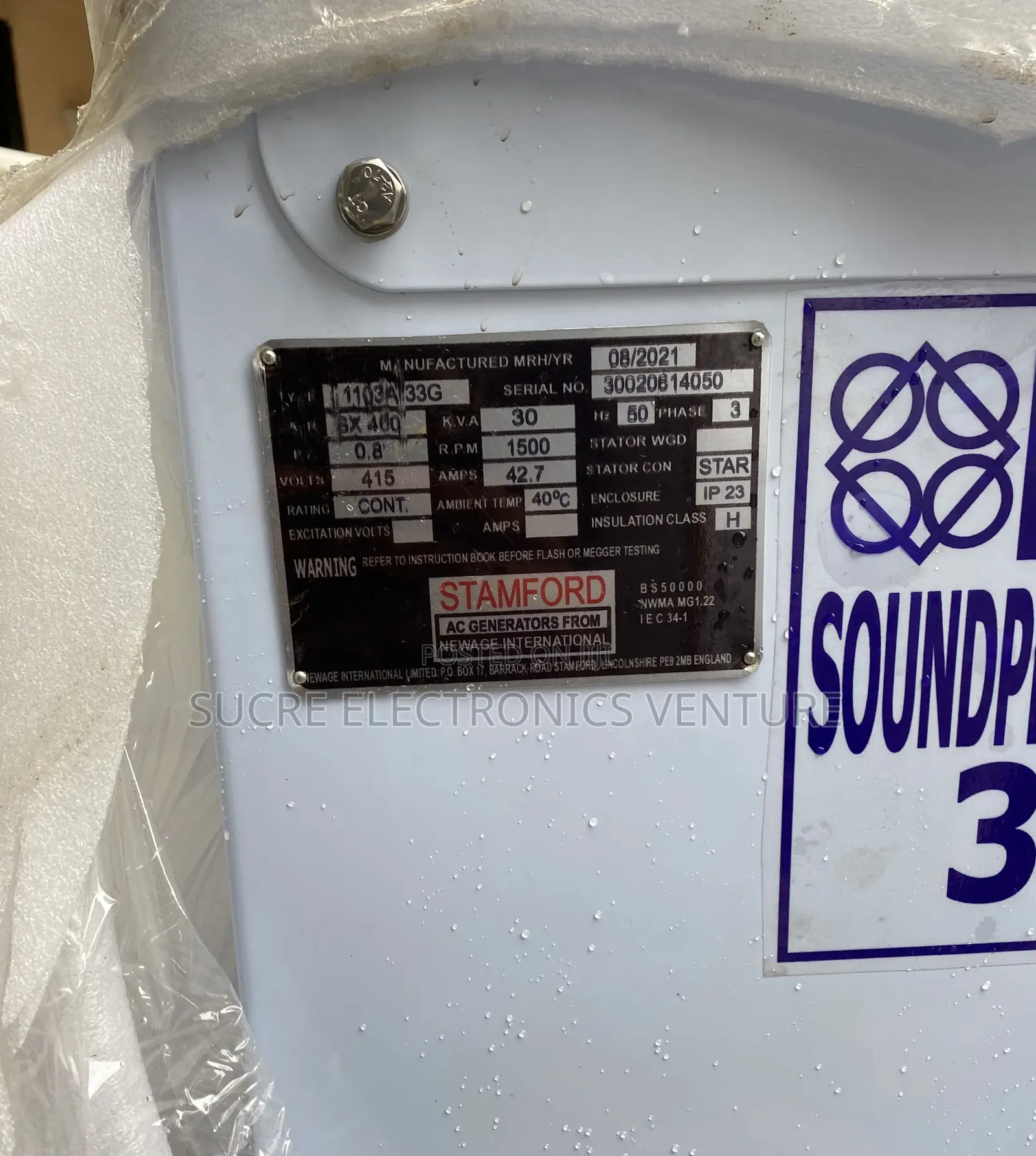 New Original 30kva Perkins Diesel Soundproof Generator