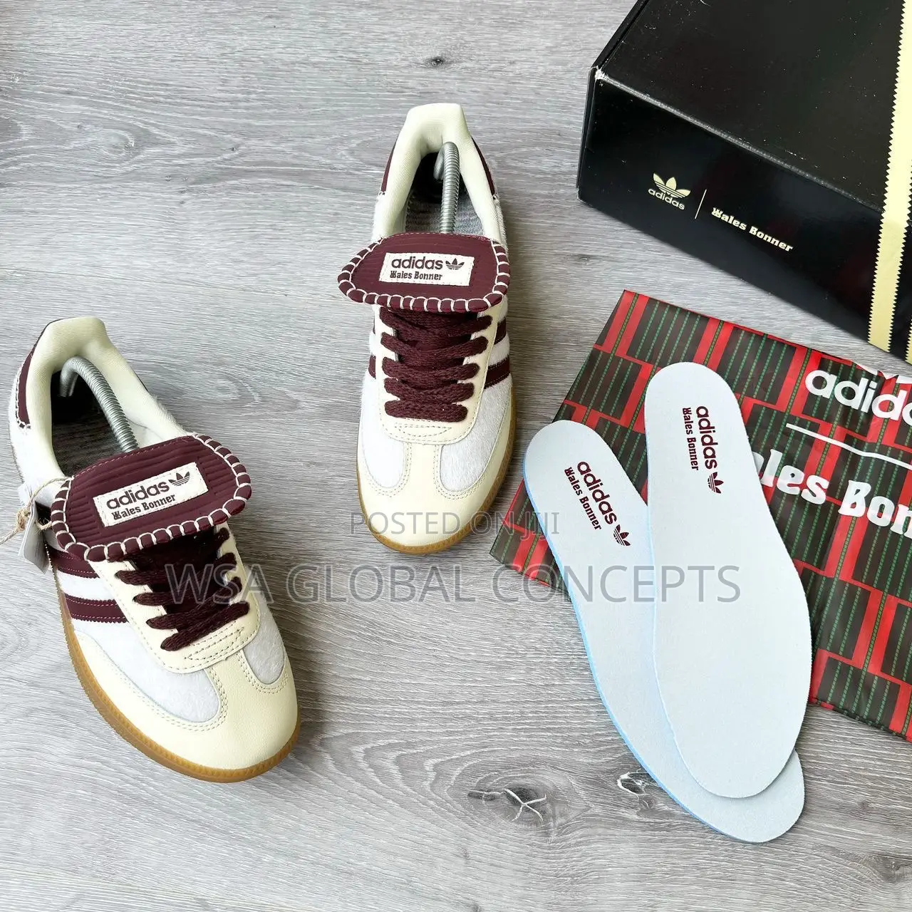Wales Bonner X Adidas Samba Originals Pony Tonal - Burgundy