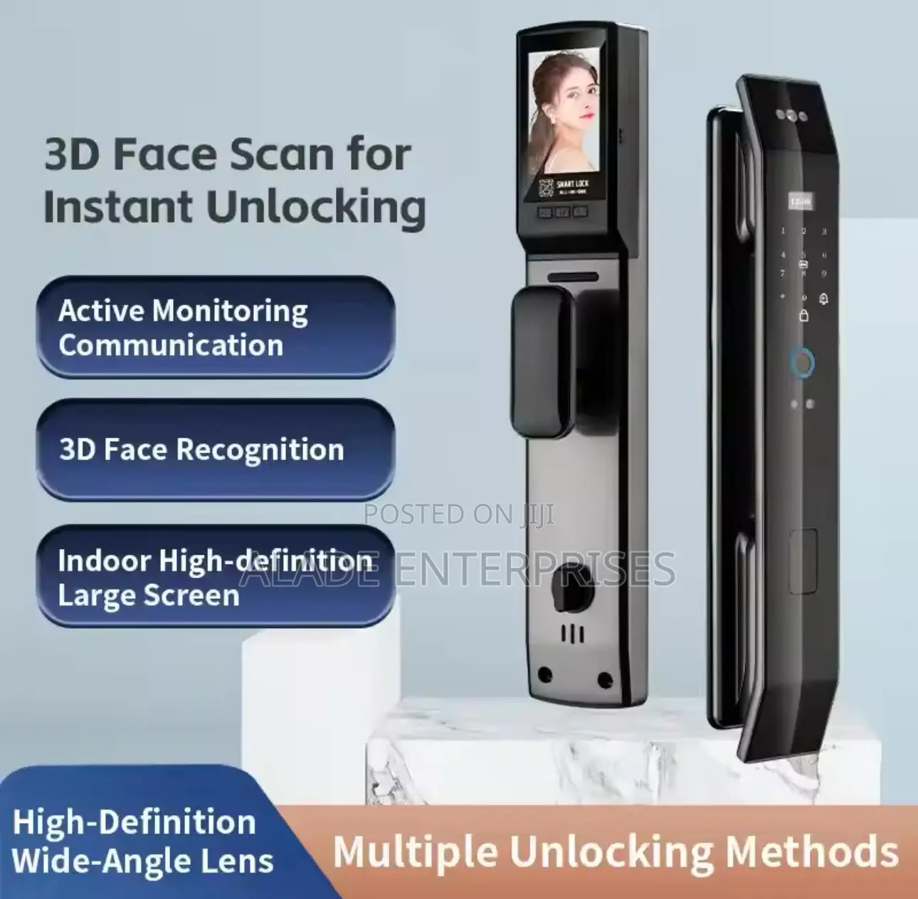 Tuya 3D Face Real-Time Intercom Smart Door Lock