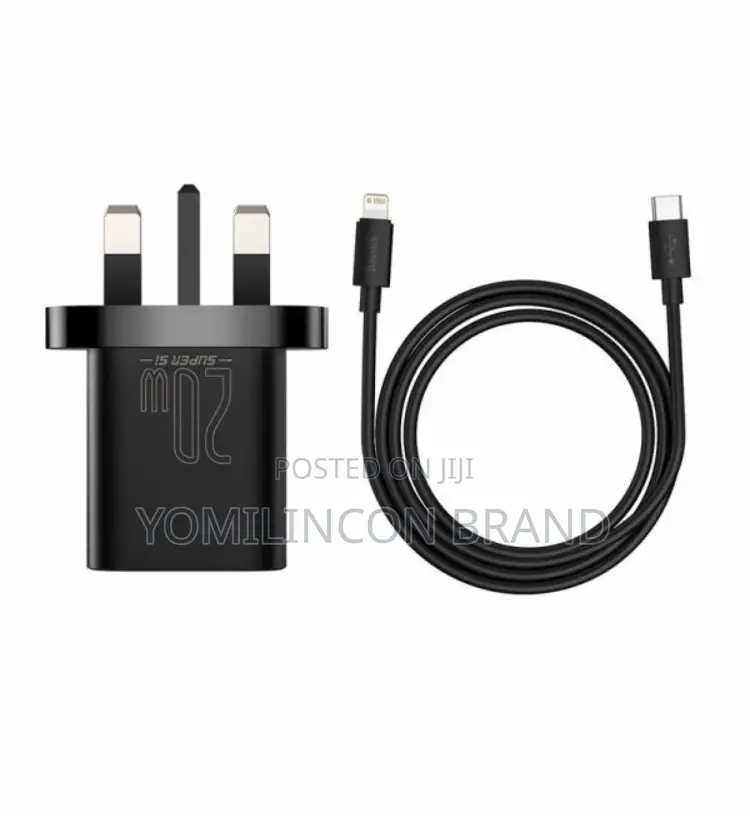 Baseus Super Si Quick Charger 1C 20W UK Sets Black