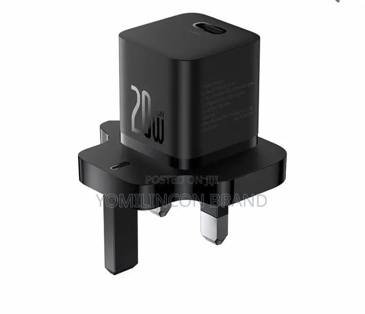 Baseus Gan5 Fast Charger Mini 1C 20W UK Cluster Black
