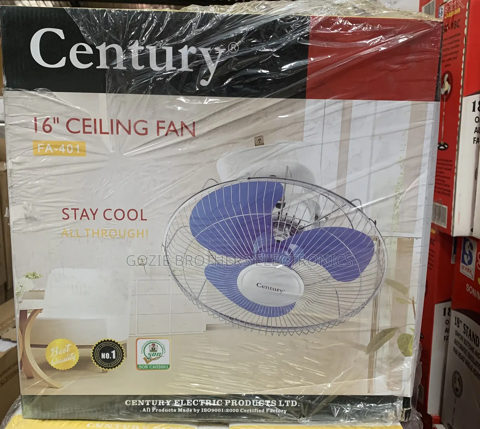 Century 16 Inches Ceiling/Orbit Fan With Iron Blade