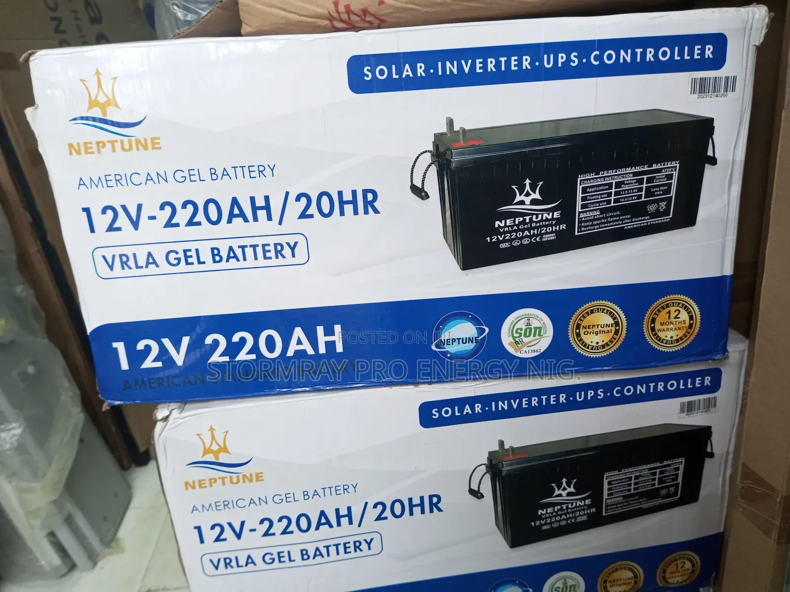 220ah Neptune Dry Gel Battery Available