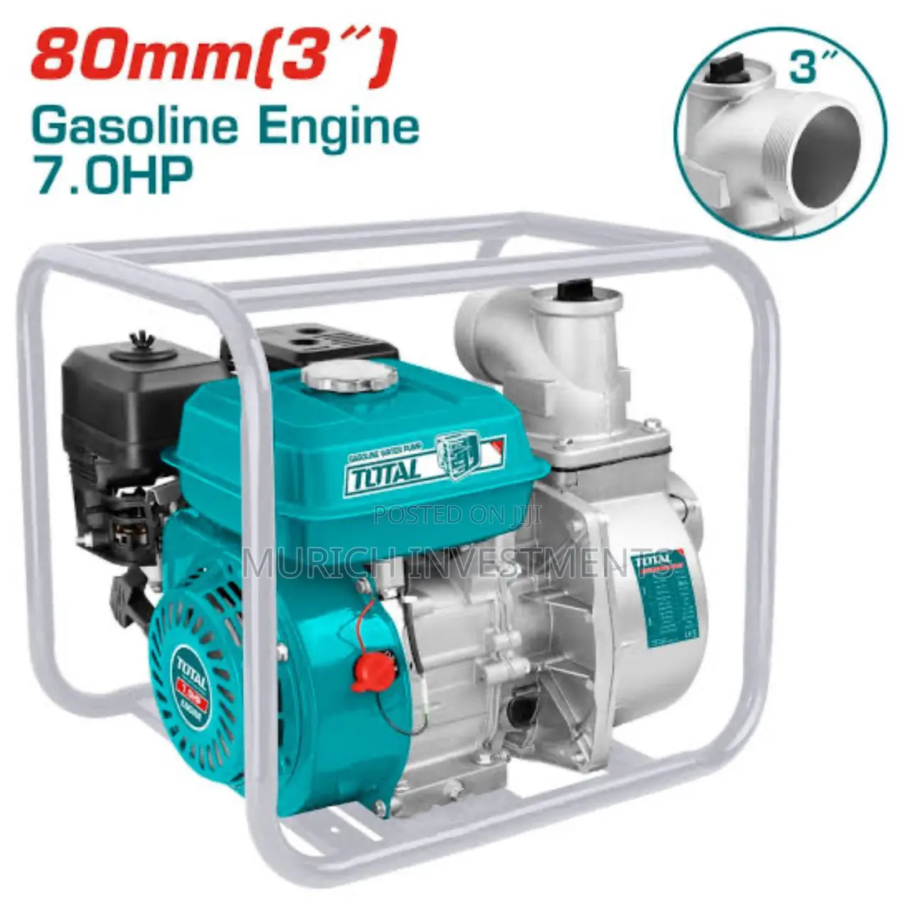 Total Gasoline Water Pump 3"