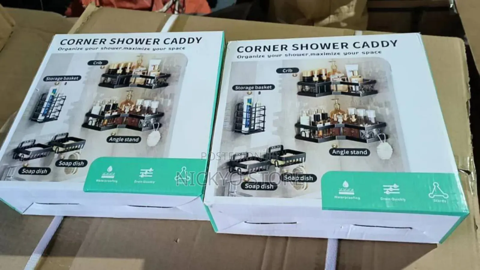 5-Pack Shower Organizer With Soap Holder, Corner Shower