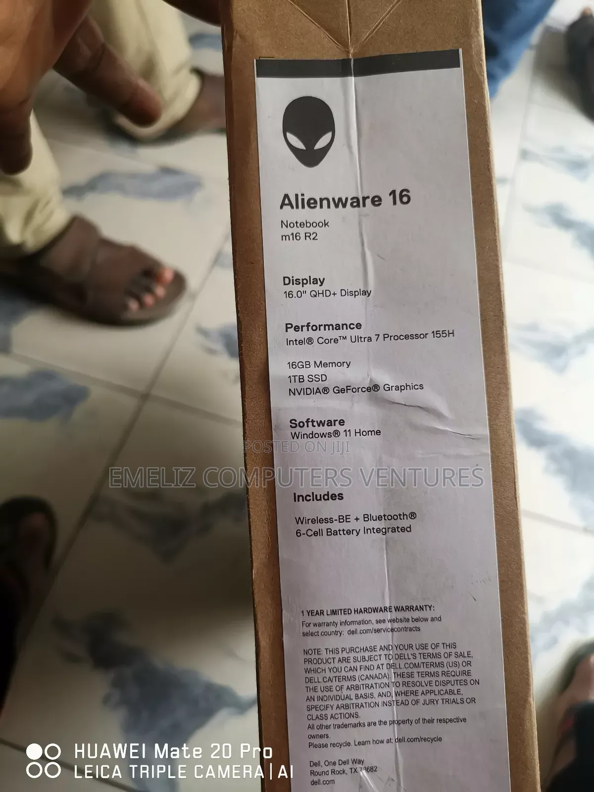 New Laptop Dell Alienware M16 R2 16GB Intel Core Ultra 7 SSD 1T