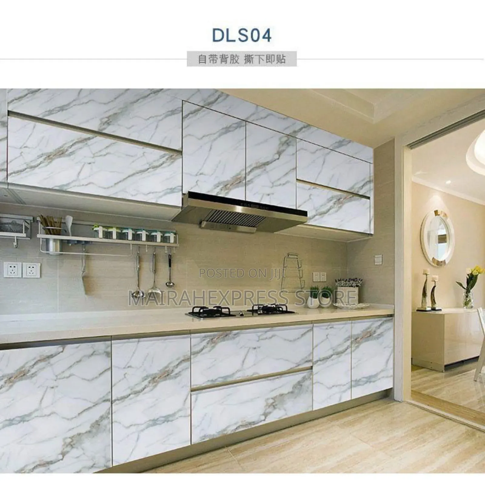 3D Marble Designed Kitchen/Wardrobe Wallpaper/Sticker
